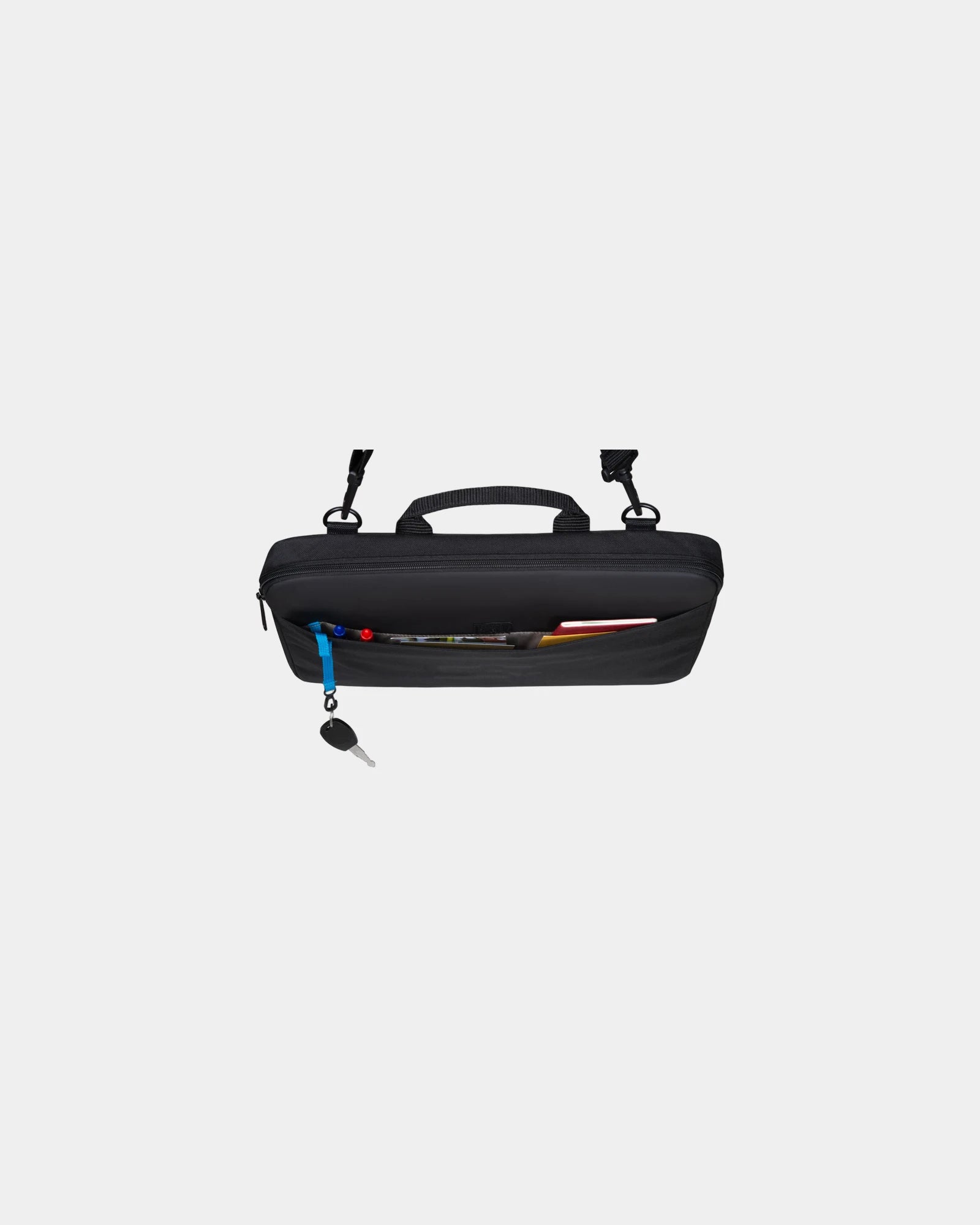 Custom polyester laptop portfolio with shoulder strap - 1