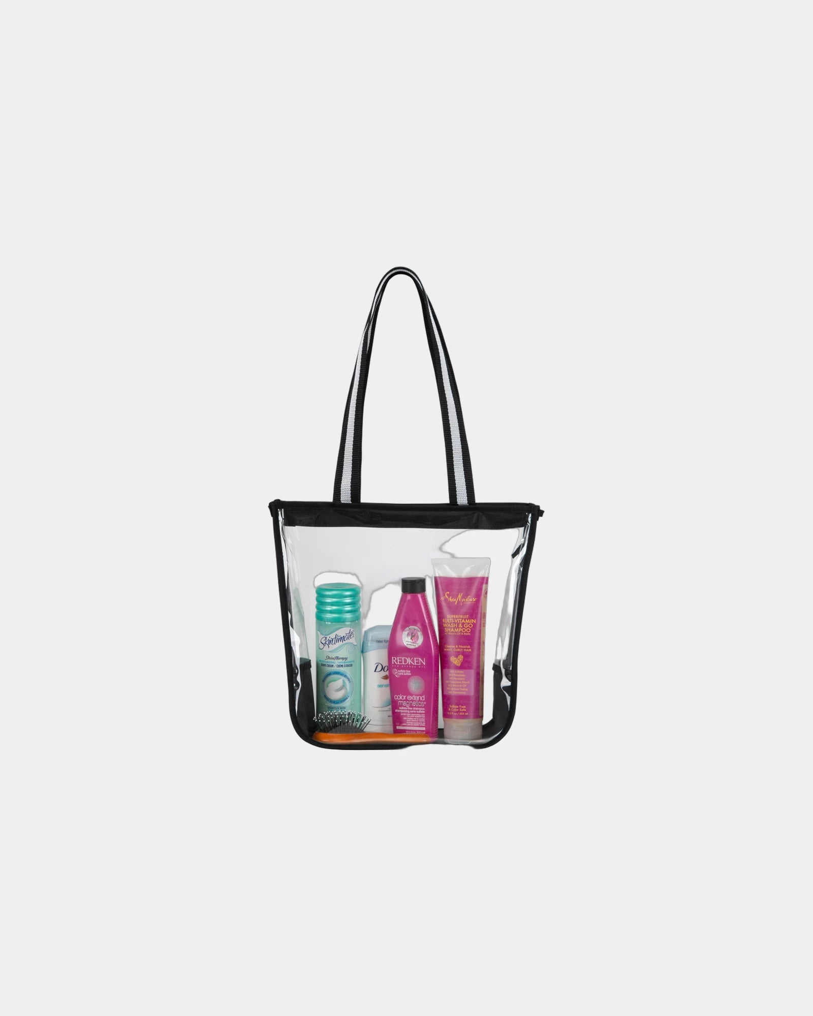 Custom clear zippered tote bag with wipeable TPU finish - 1
