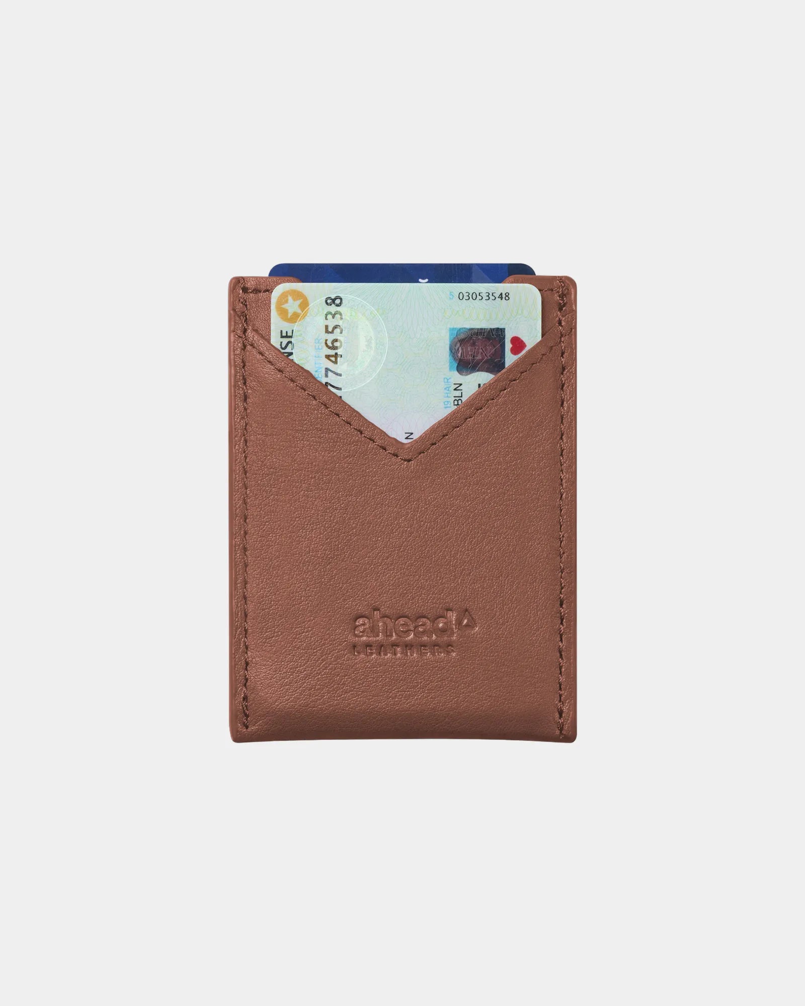 Custom genuine leather credit card holder with ball marker - 1