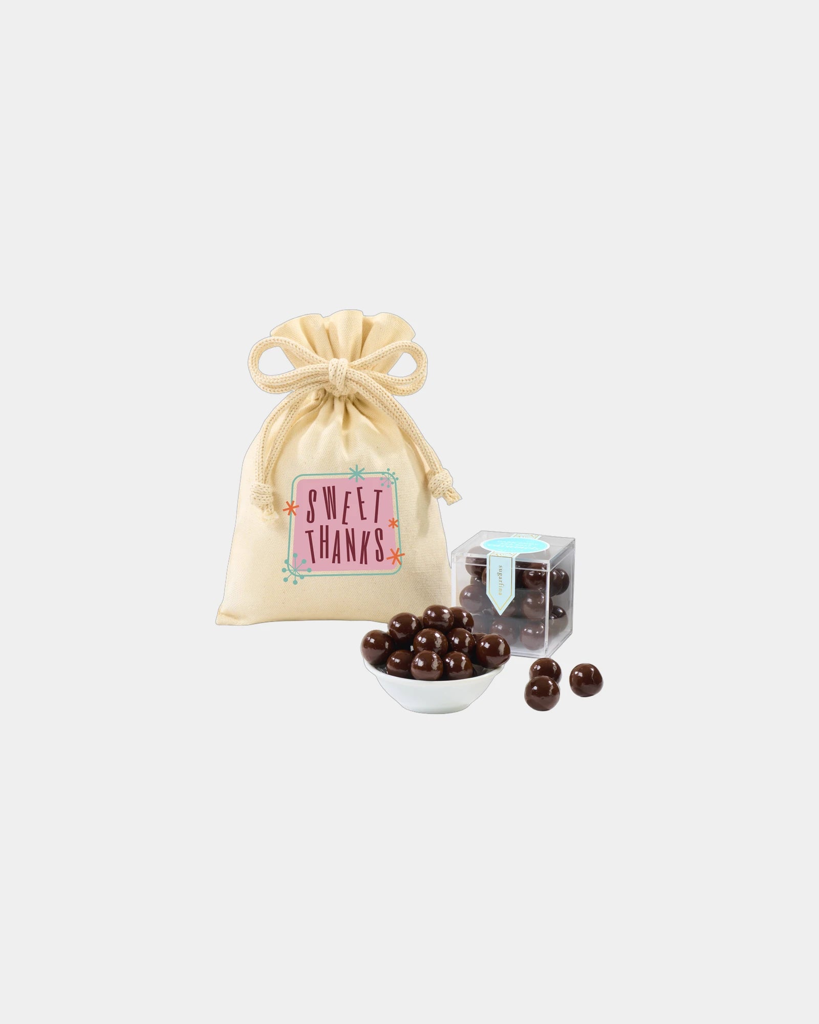 Custom sea salt caramels candy gift bag with canvas tote - 1