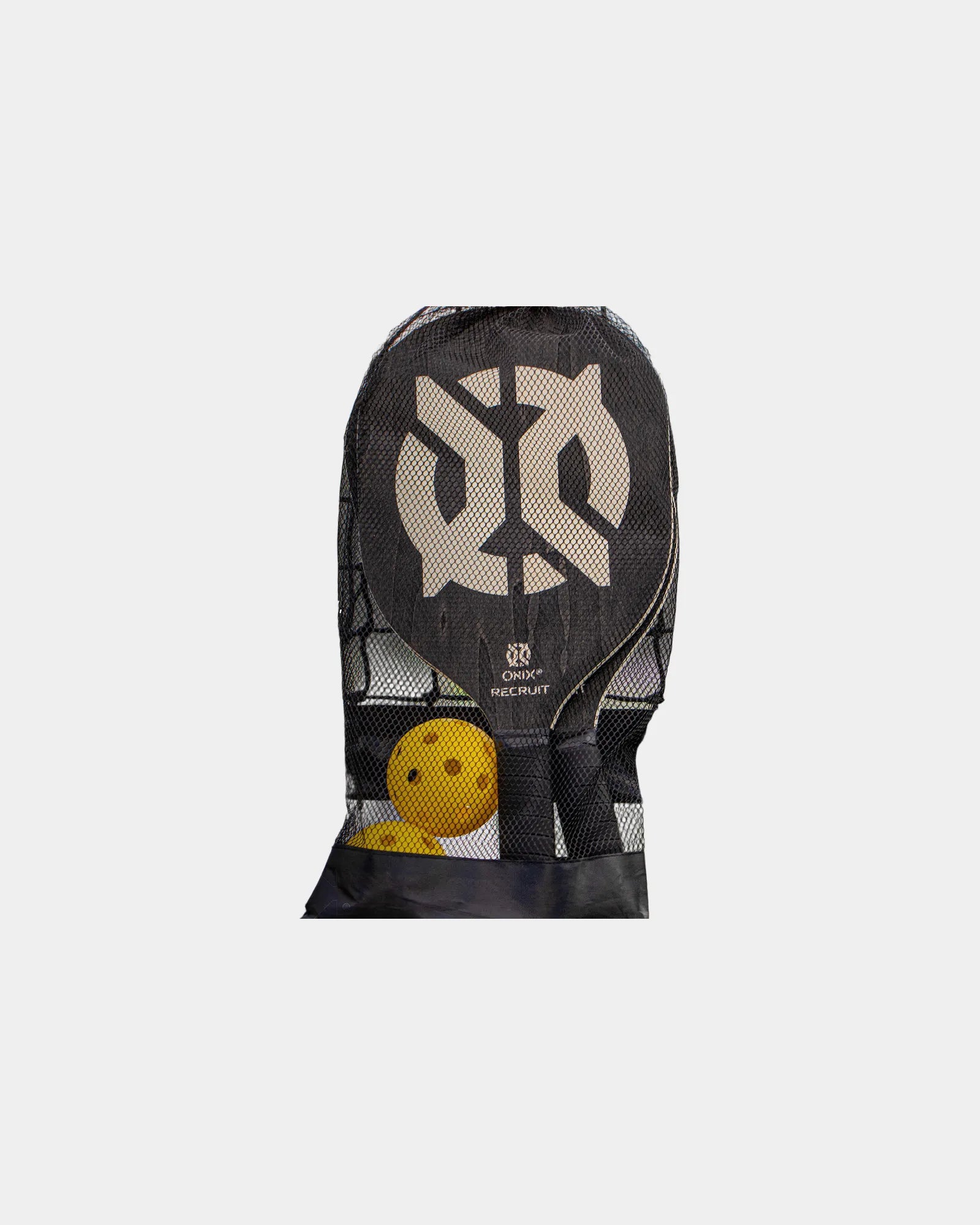 Custom basswood pickleball starter set with paddles - Black (Bk)