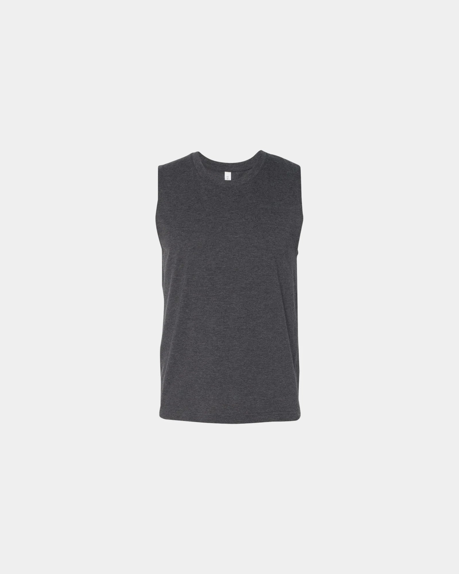 Custom cotton jersey muscle tank top for teams - Dark Grey Heather