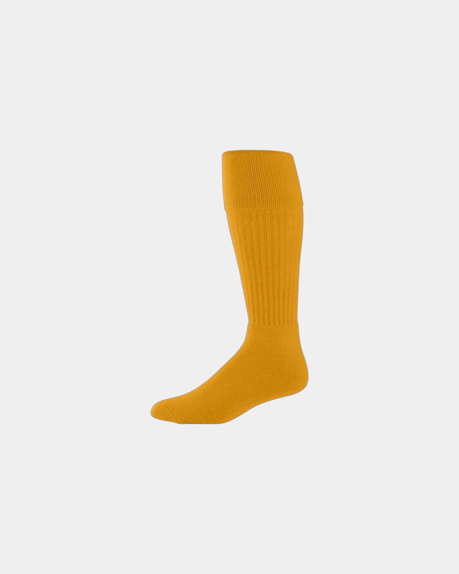 Custom knee-length tube soccer socks with cushioned foot - Gold