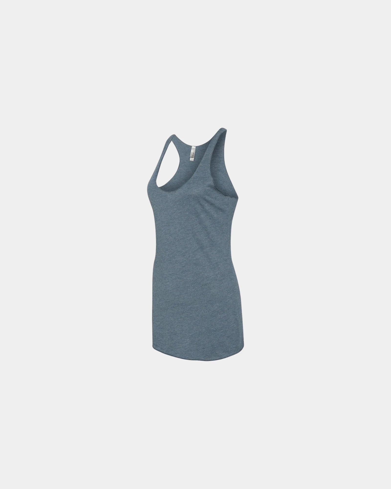 Custom triblend racerback tank top for women - Indigo