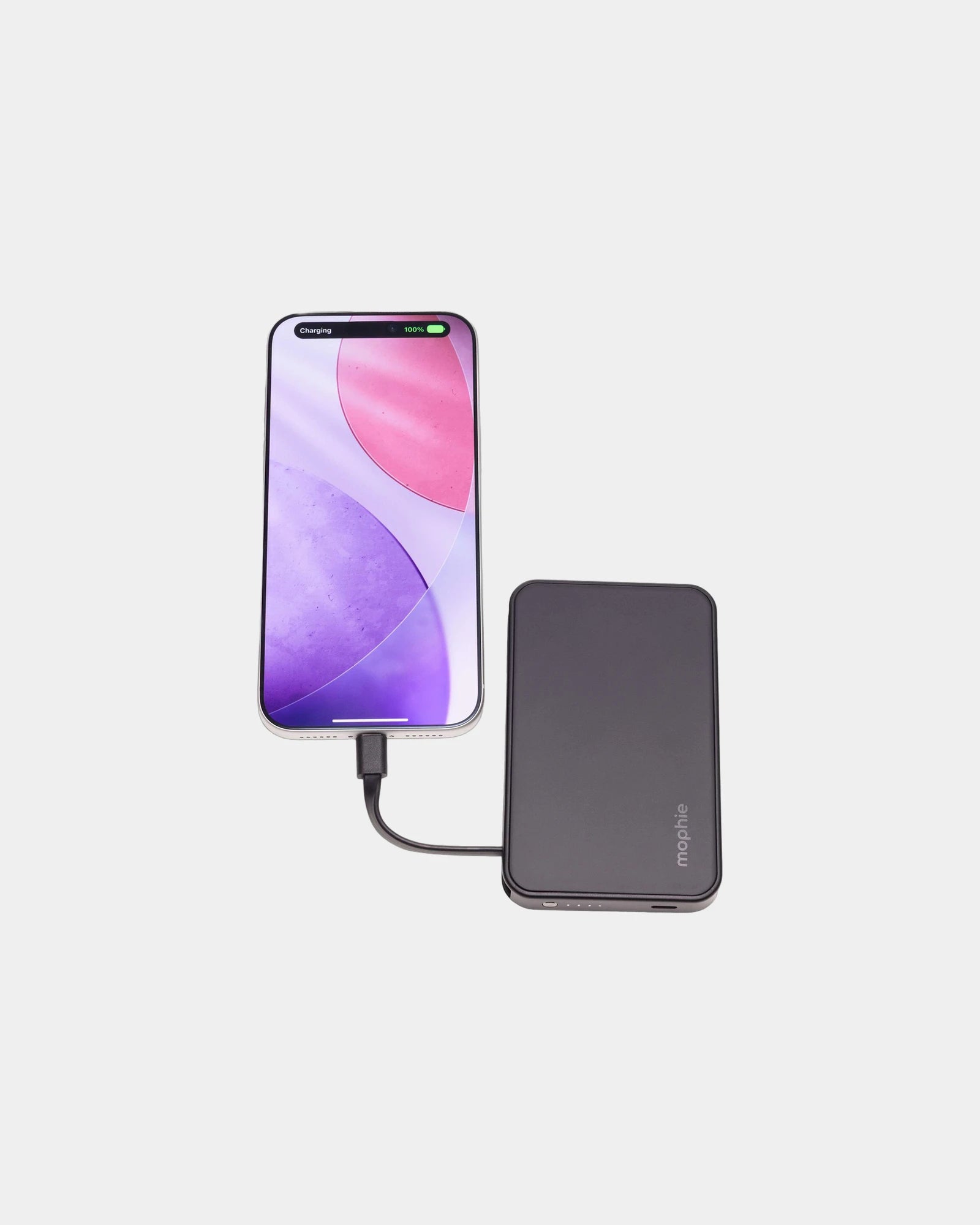 Custom 5,000 mAh power bank with USB-C cable - Black (Bk)