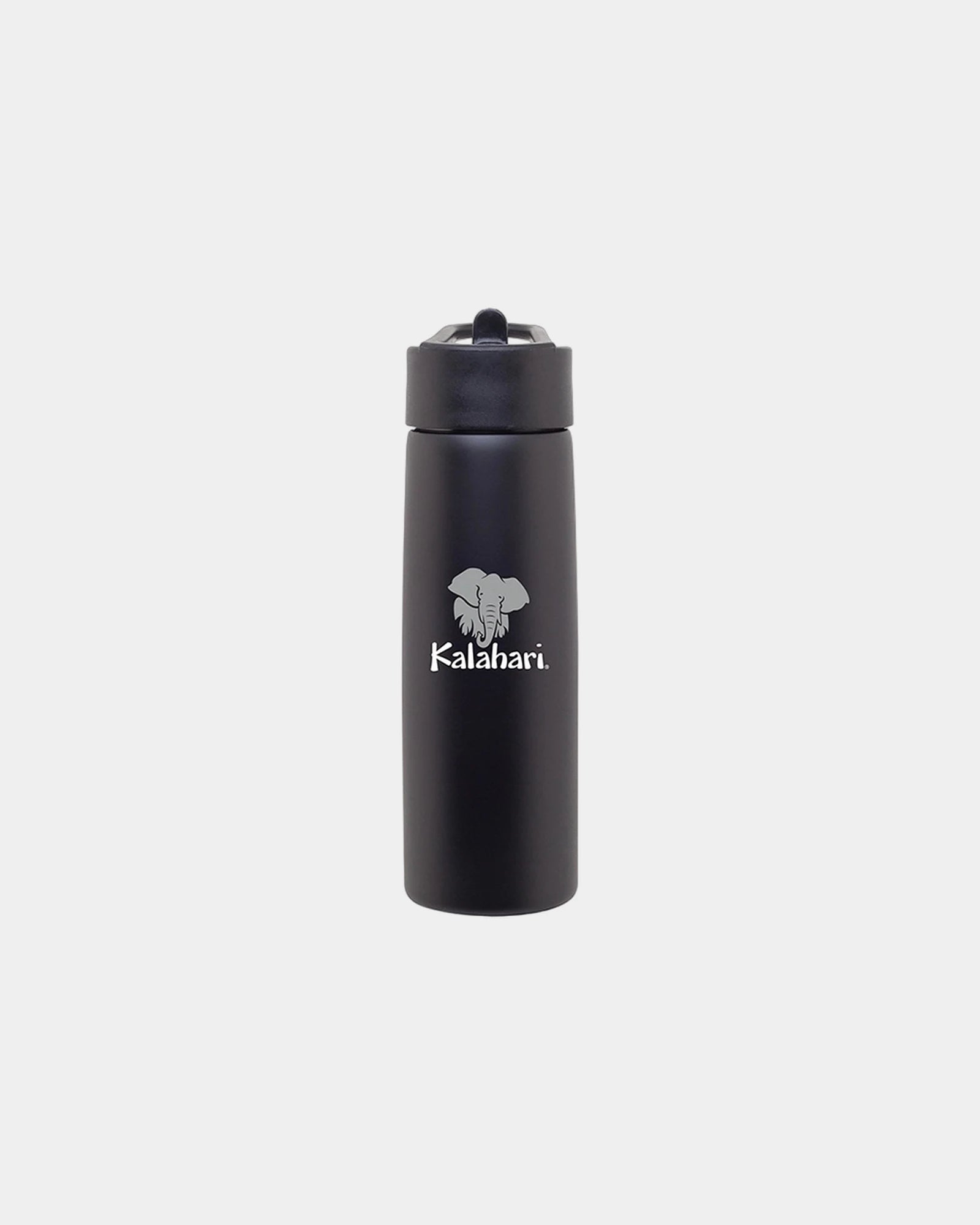 Custom stainless steel 24-oz water bottle with straw - Matte Black