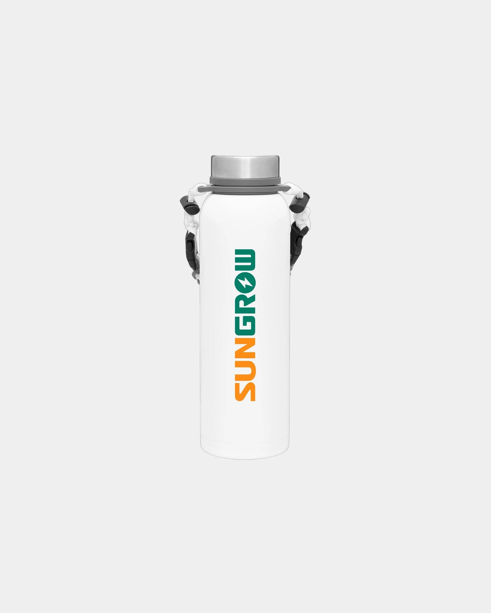 Custom insulated 32 oz stainless water bottle with handle - Matte White
