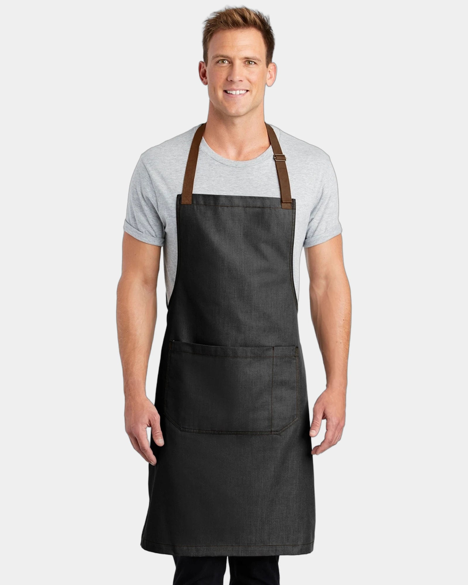 Custom twill bib apron Port Authority Market Full-Length - Dark Midnight