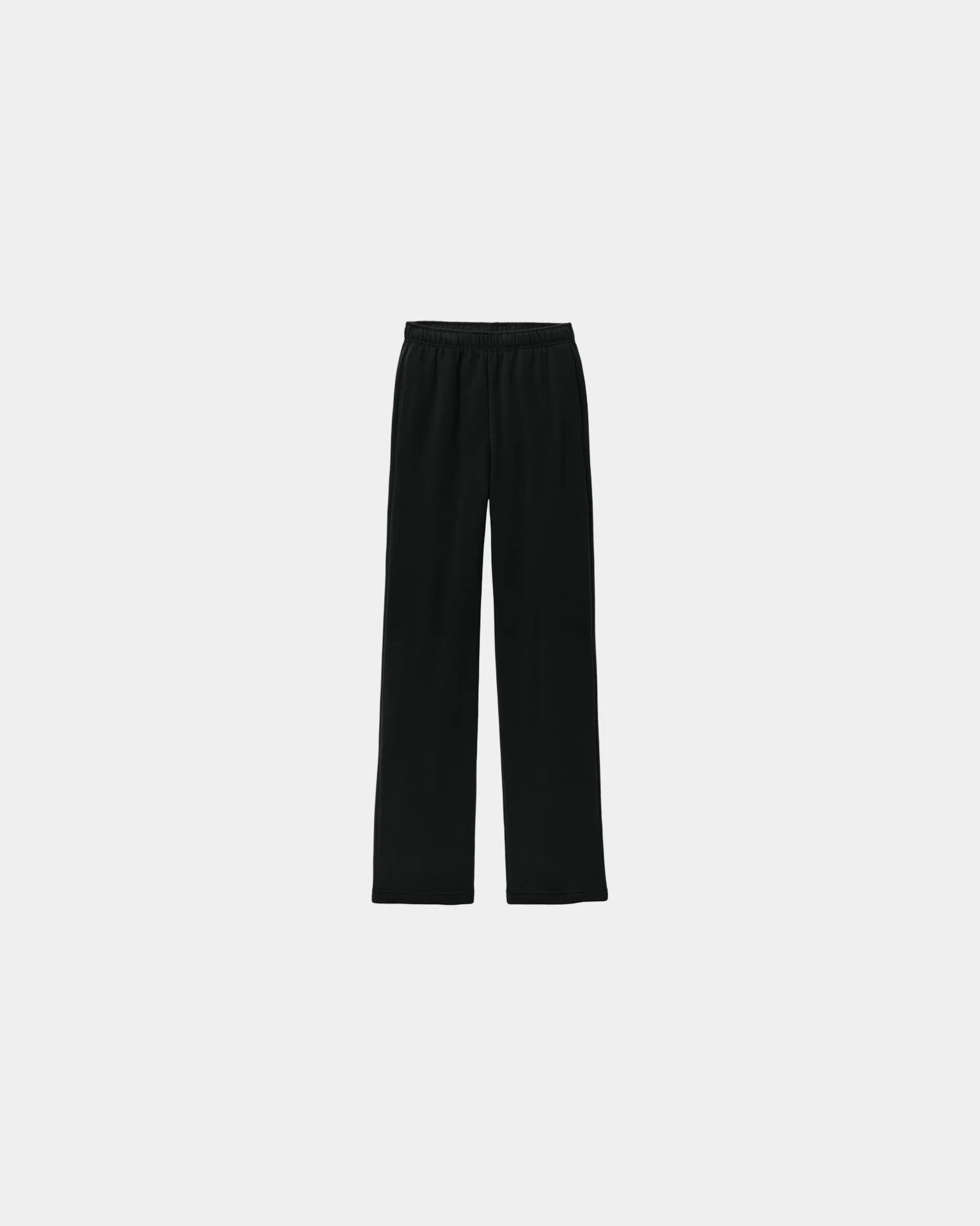 Custom fleece straight-leg sweatpants with side pockets - Black