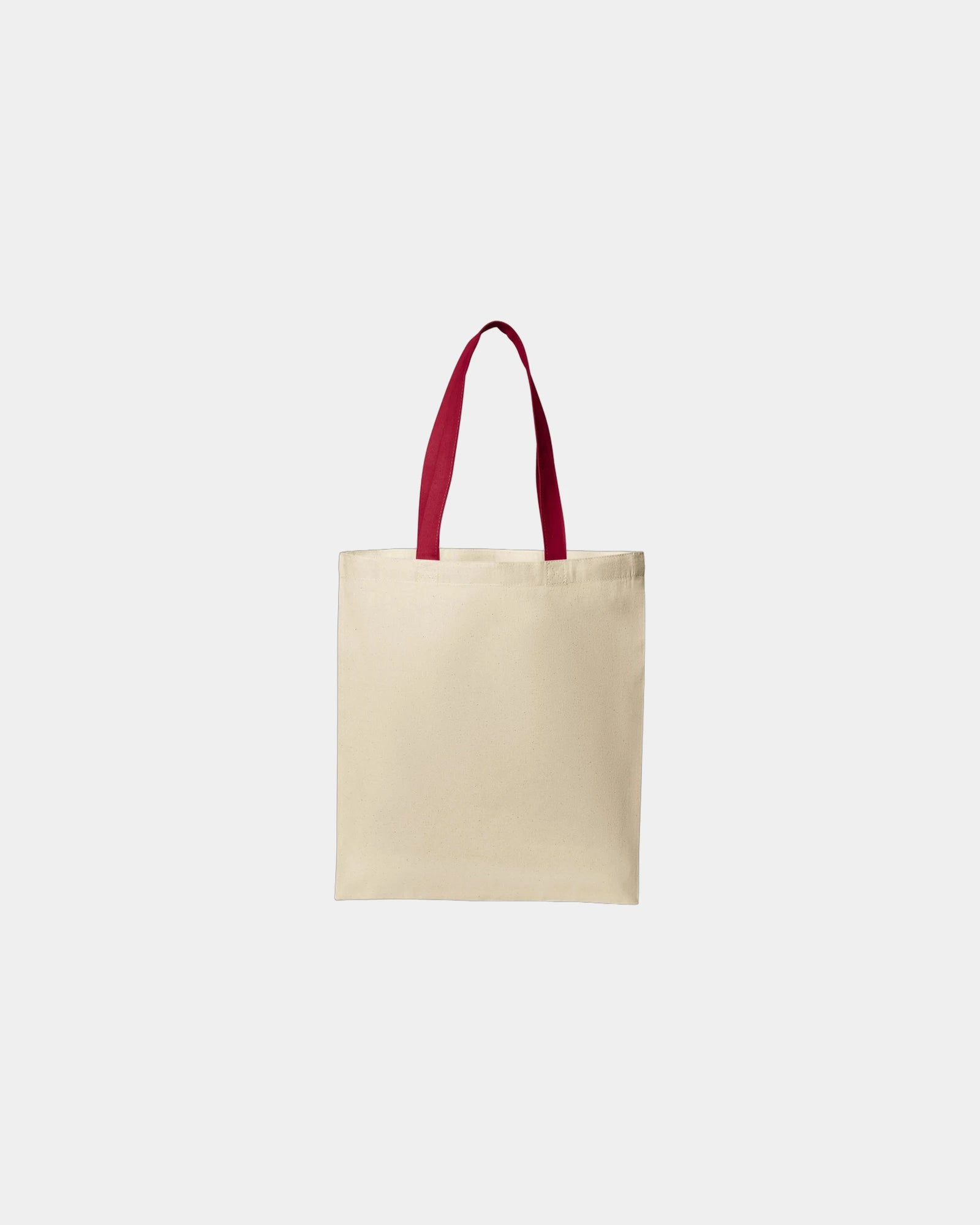 Custom cotton tote bag Port Authority Core Cotton - Natural/ Deep Red