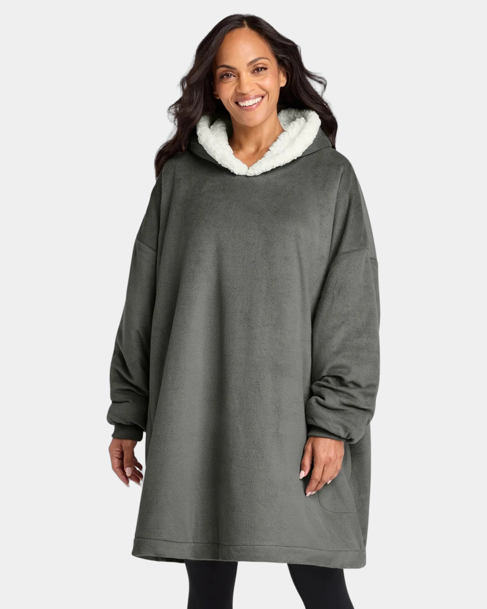 Custom Port Authority Mountain Lodge Wearable Blanket - Hearth Grey