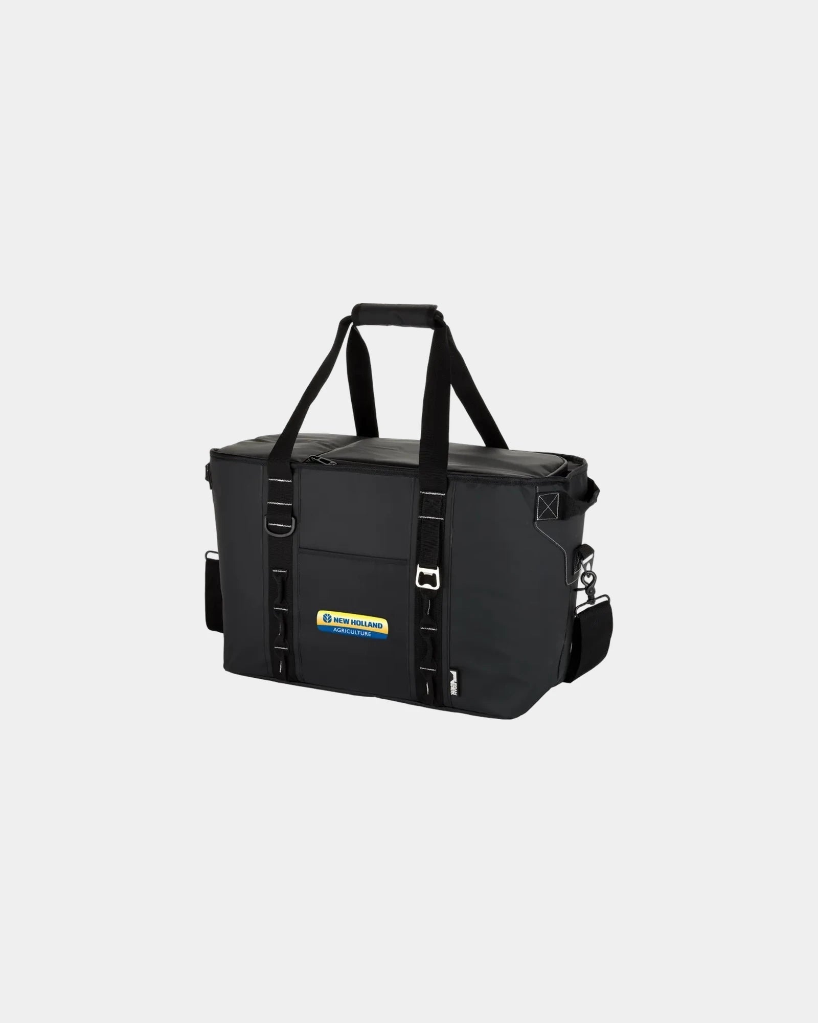 Custom waterproof 48-can hinge cooler with shoulder strap - Black