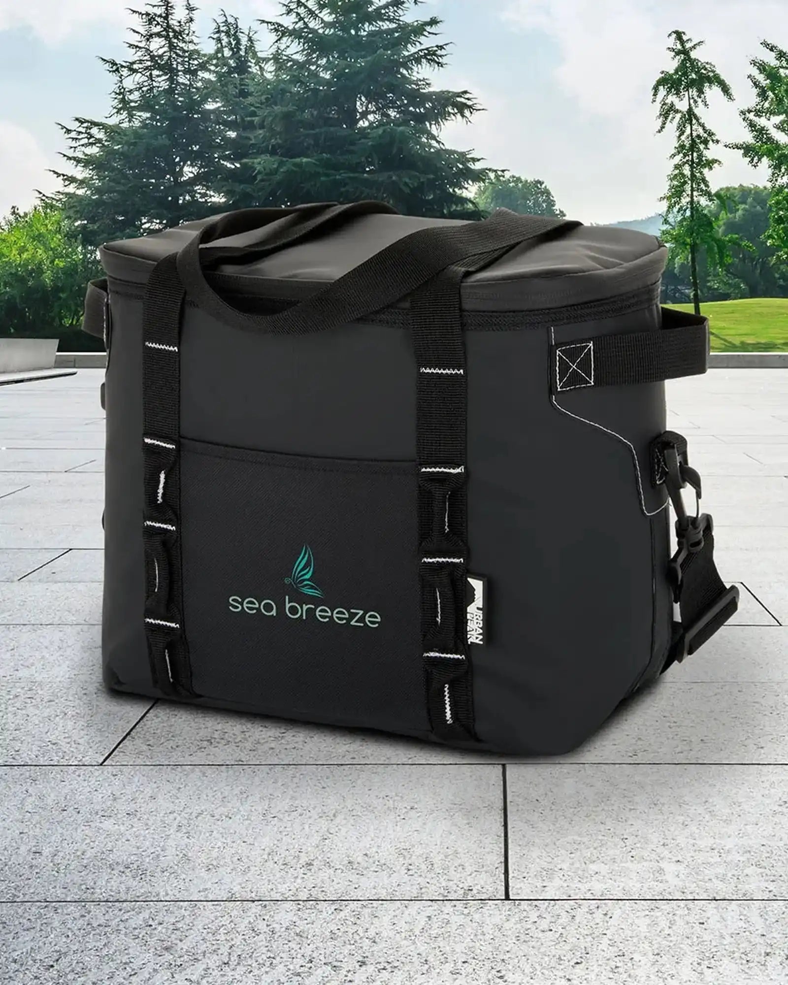 Custom waterproof 12-can hinge cooler with shoulder strap - 1