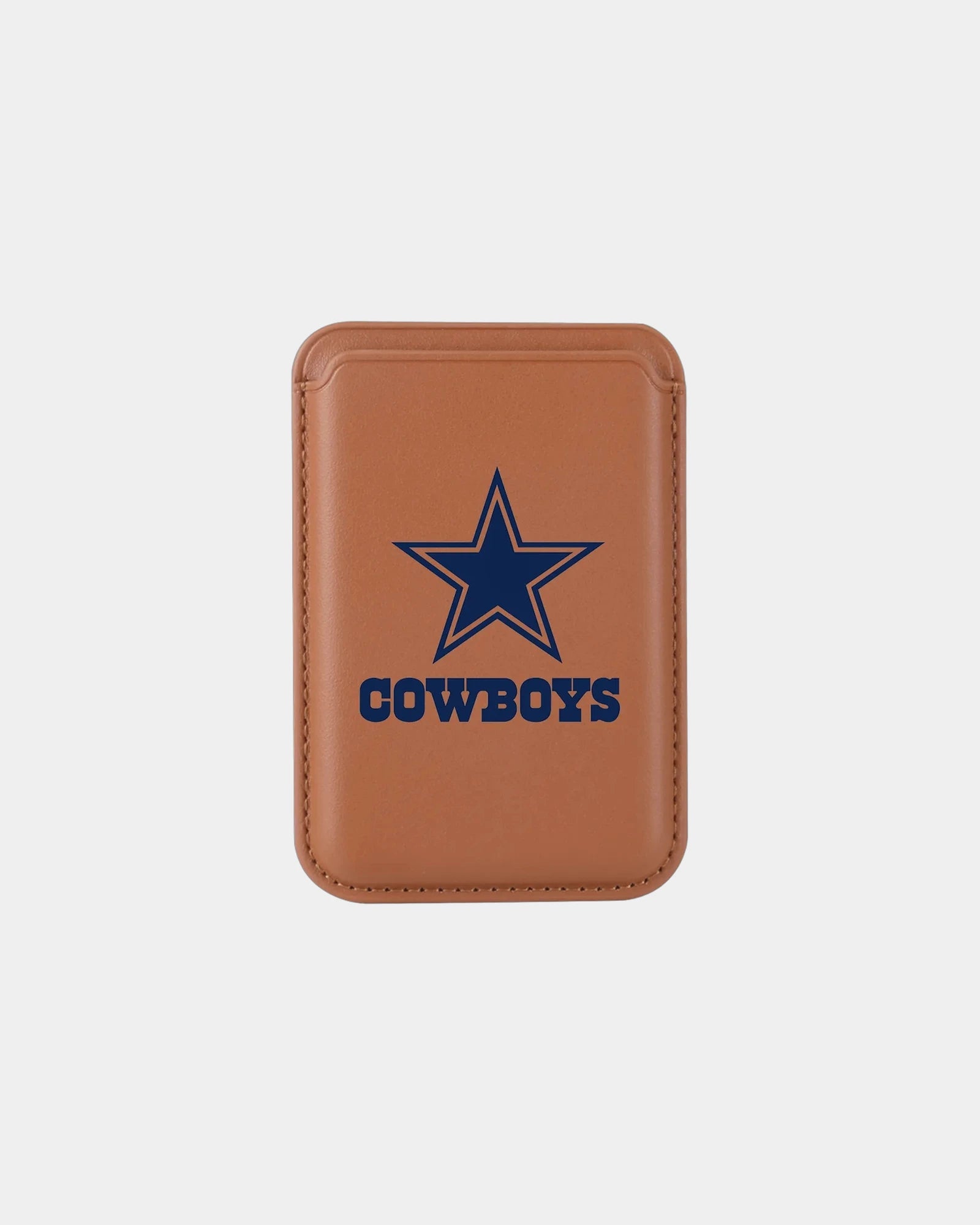 Custom PU leather magnetic phone wallet card holder - Brown
