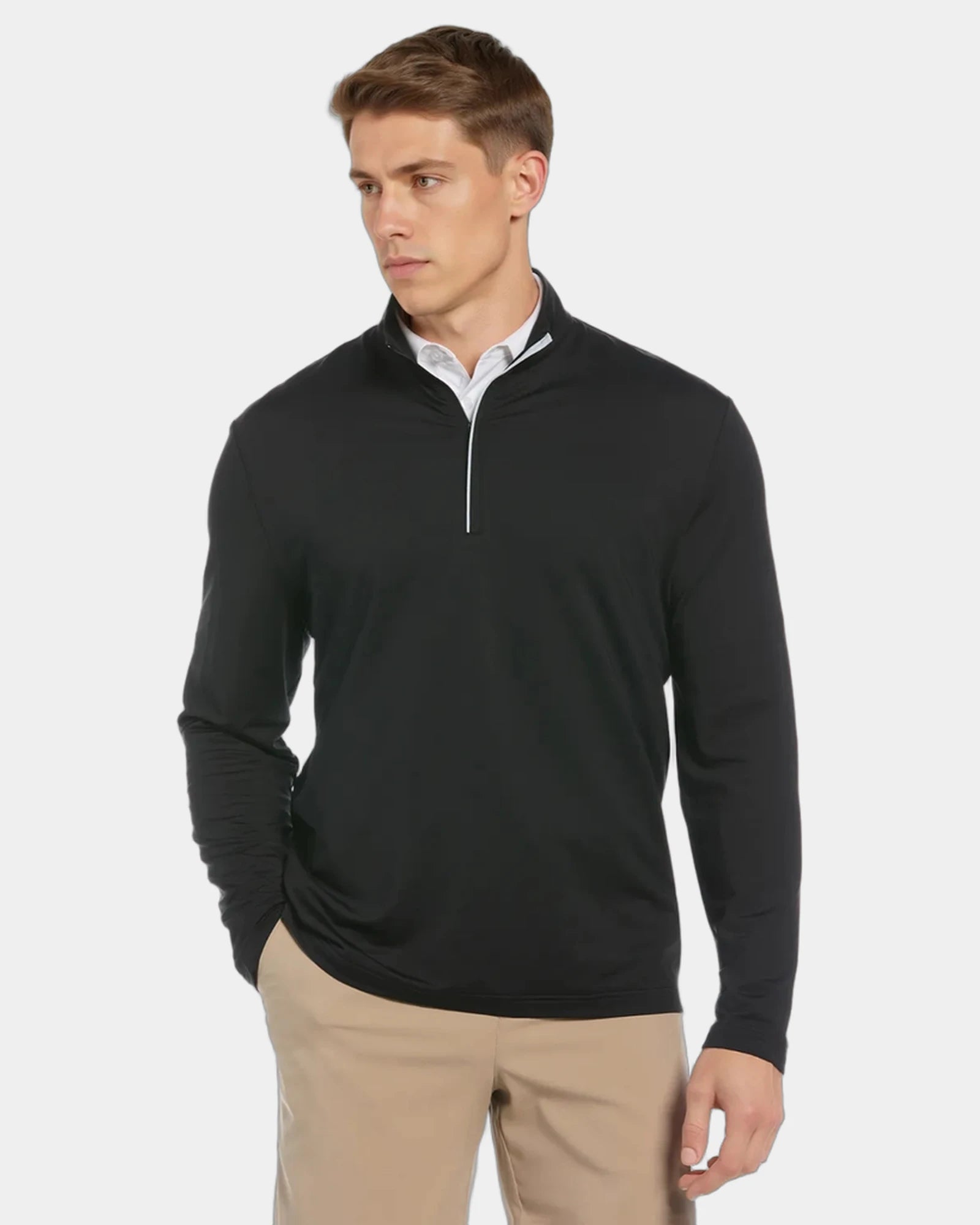 Custom UPF 50 Callaway Golf men's 1/4-zip pullover - White