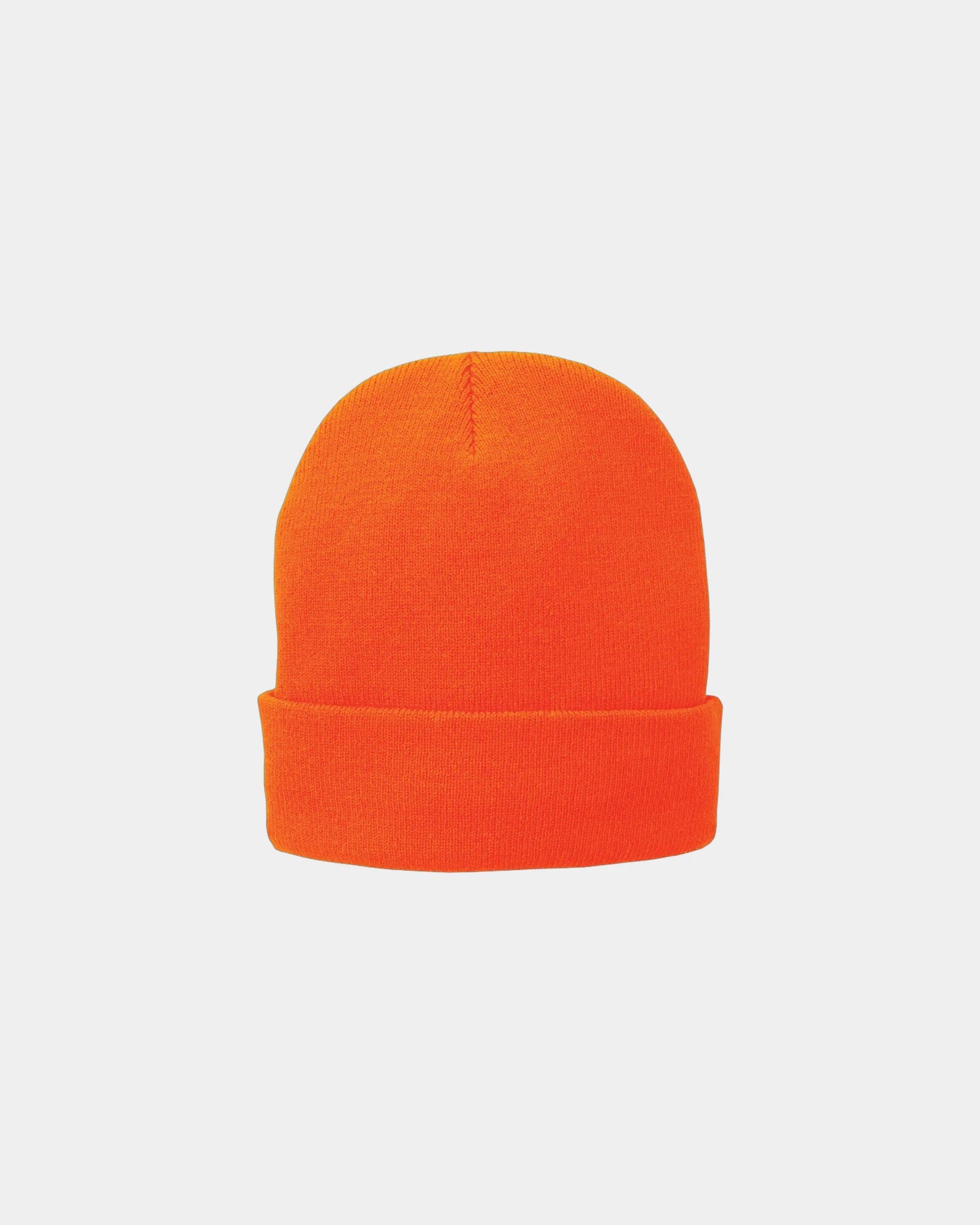 Custom fleece-lined knit cap for companies and teams - Athletic Orange