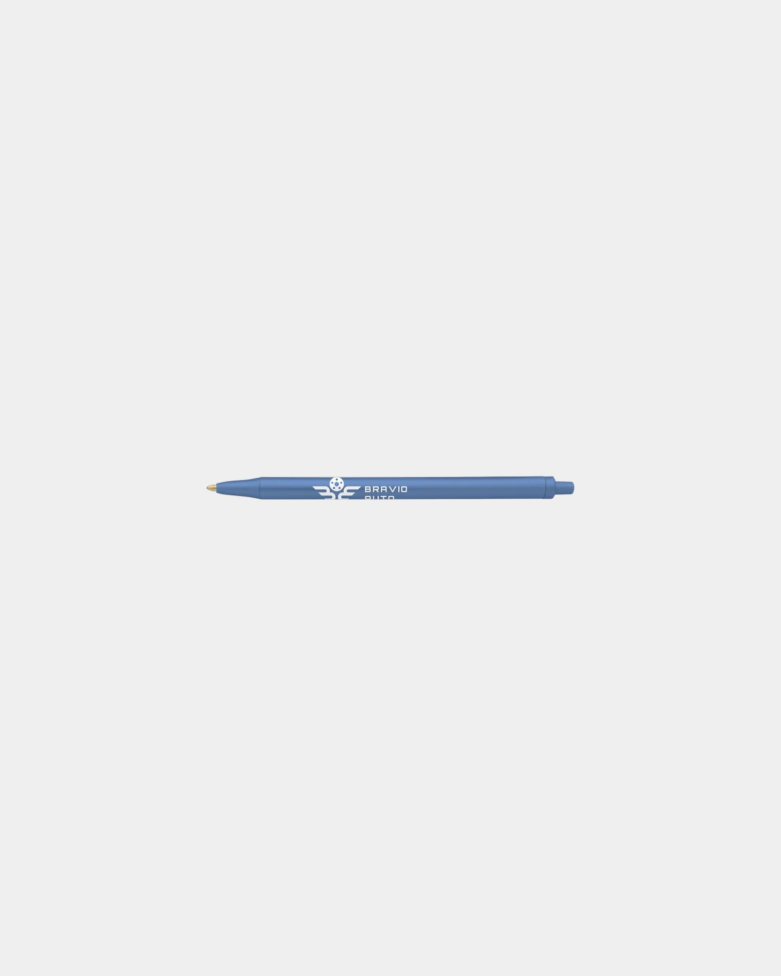 Custom plunger-action ballpoint pen Bic Clic Stic - Blue