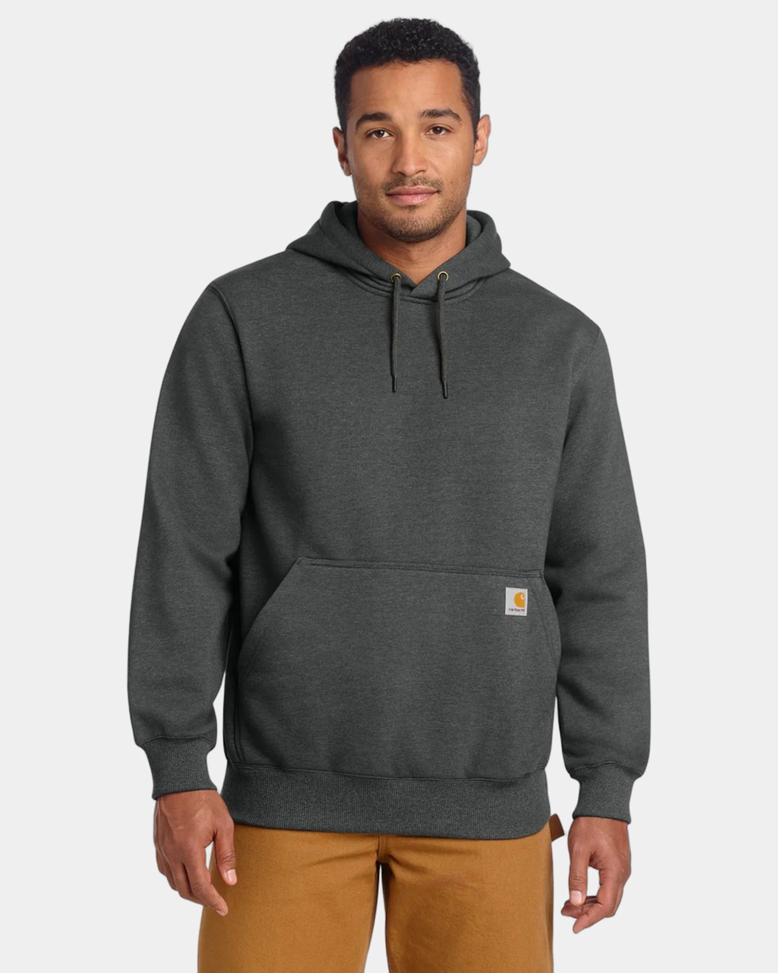 Custom heavyweight Carhartt Paxton hooded sweatshirt - Carbon Heather