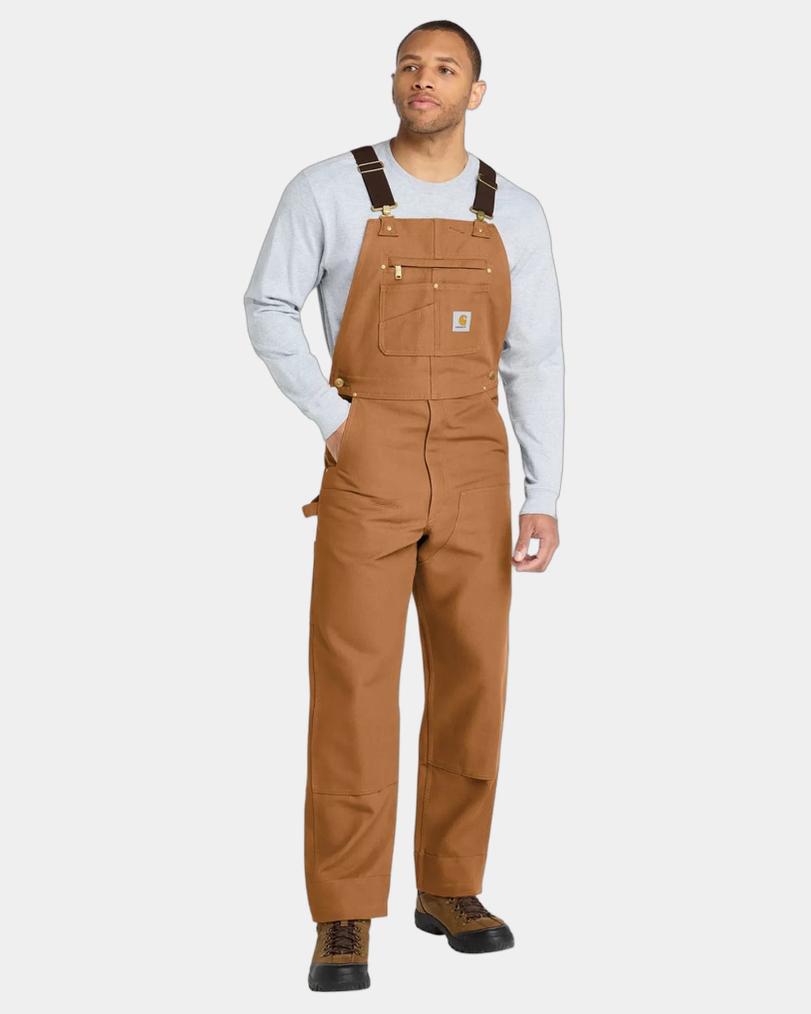 Custom cotton duck Carhartt Bib Overalls workwear - Carhartt Brown