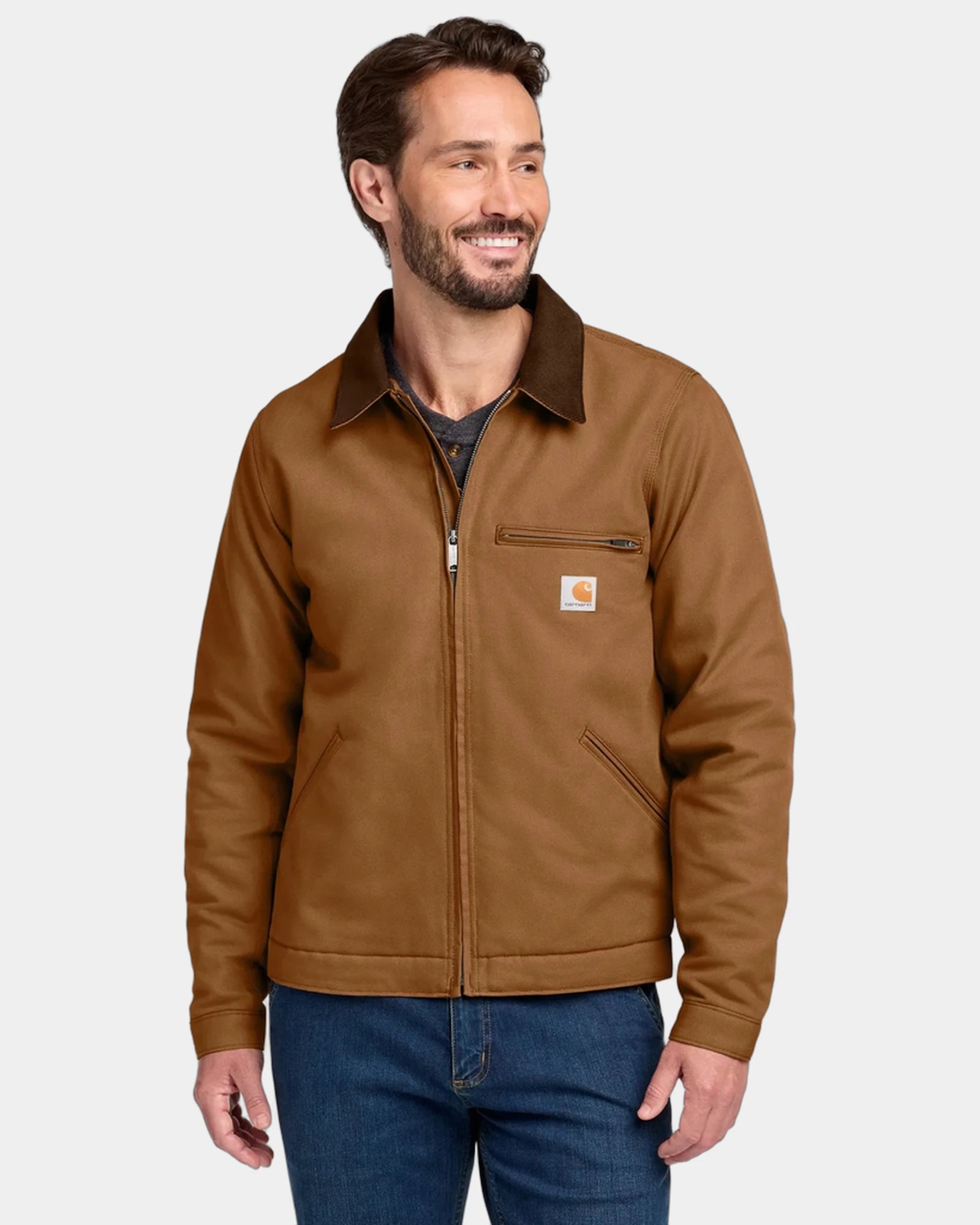 Custom duck canvas Carhartt Duck Detroit work jacket - Carhartt Brown