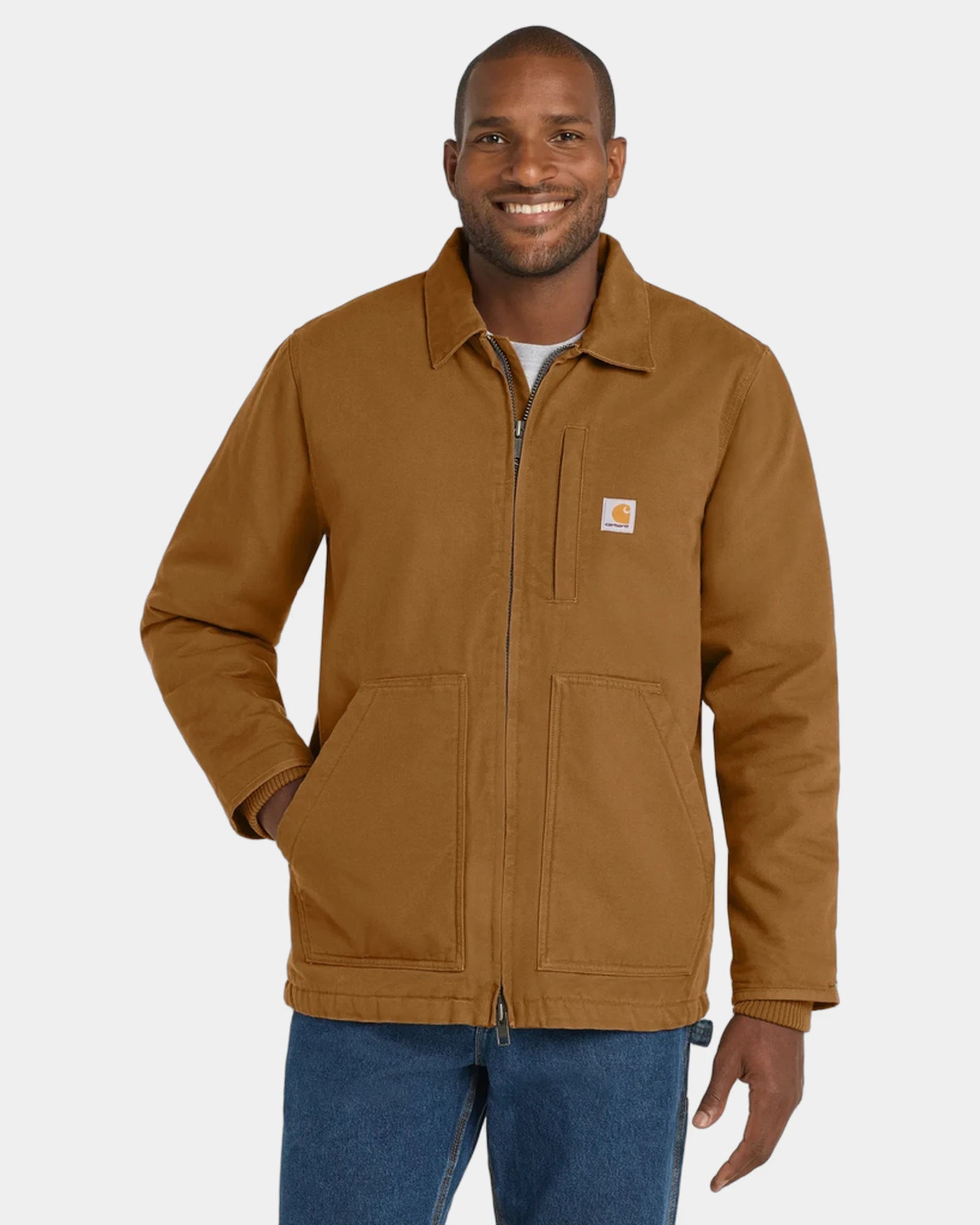 Custom sherpa-lined duck coat Carhartt - Carhartt Brown