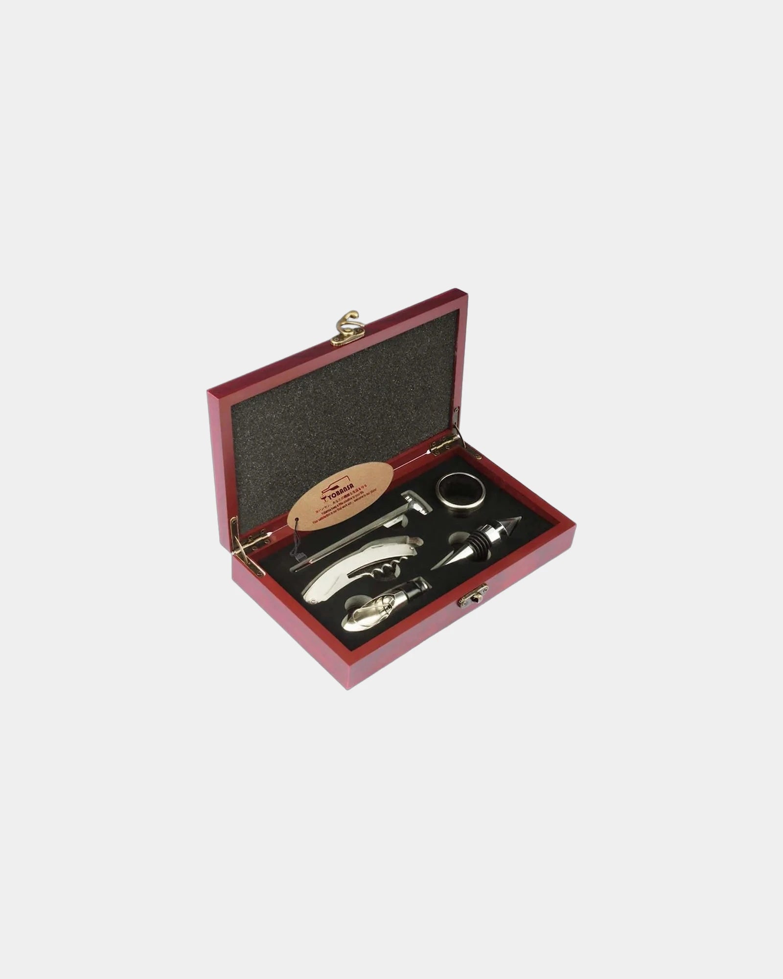 Custom stainless steel 5-piece wine accessory set - 1