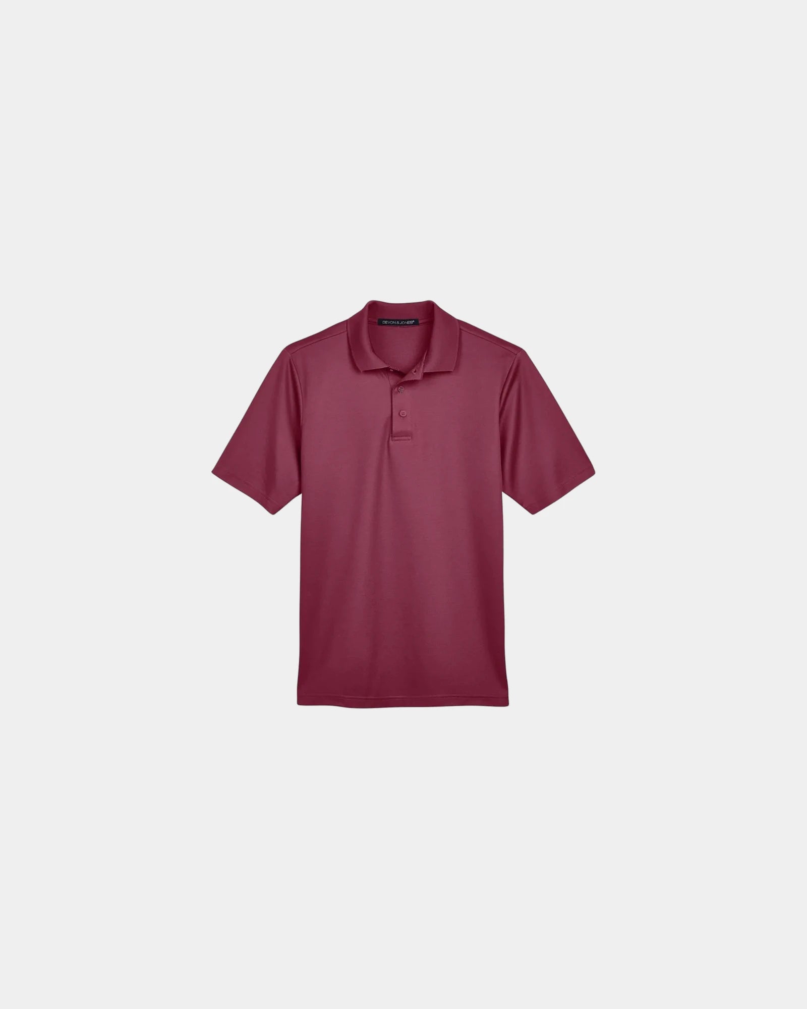 Custom moisture-wicking performance plaited polo shirt - Burgundy