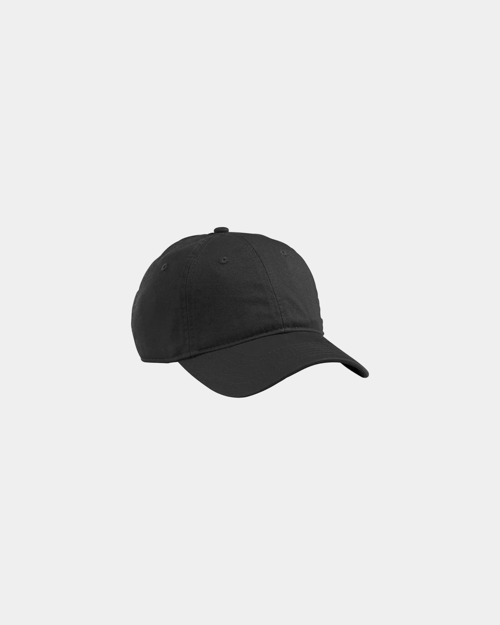 Custom organic cotton six-panel baseball cap - Black