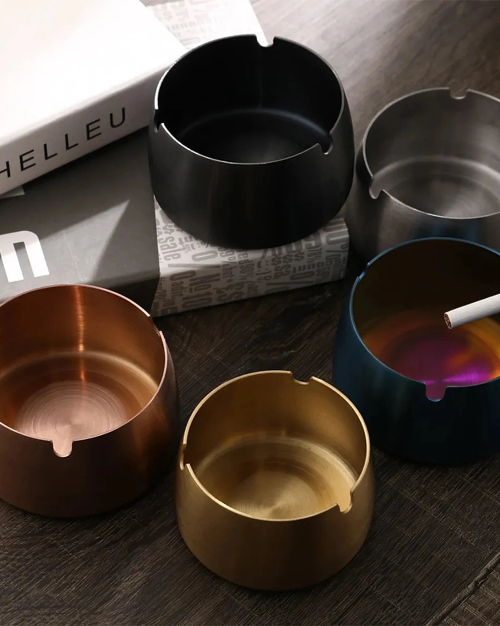 Custom stainless steel windproof outdoor ashtray - 1