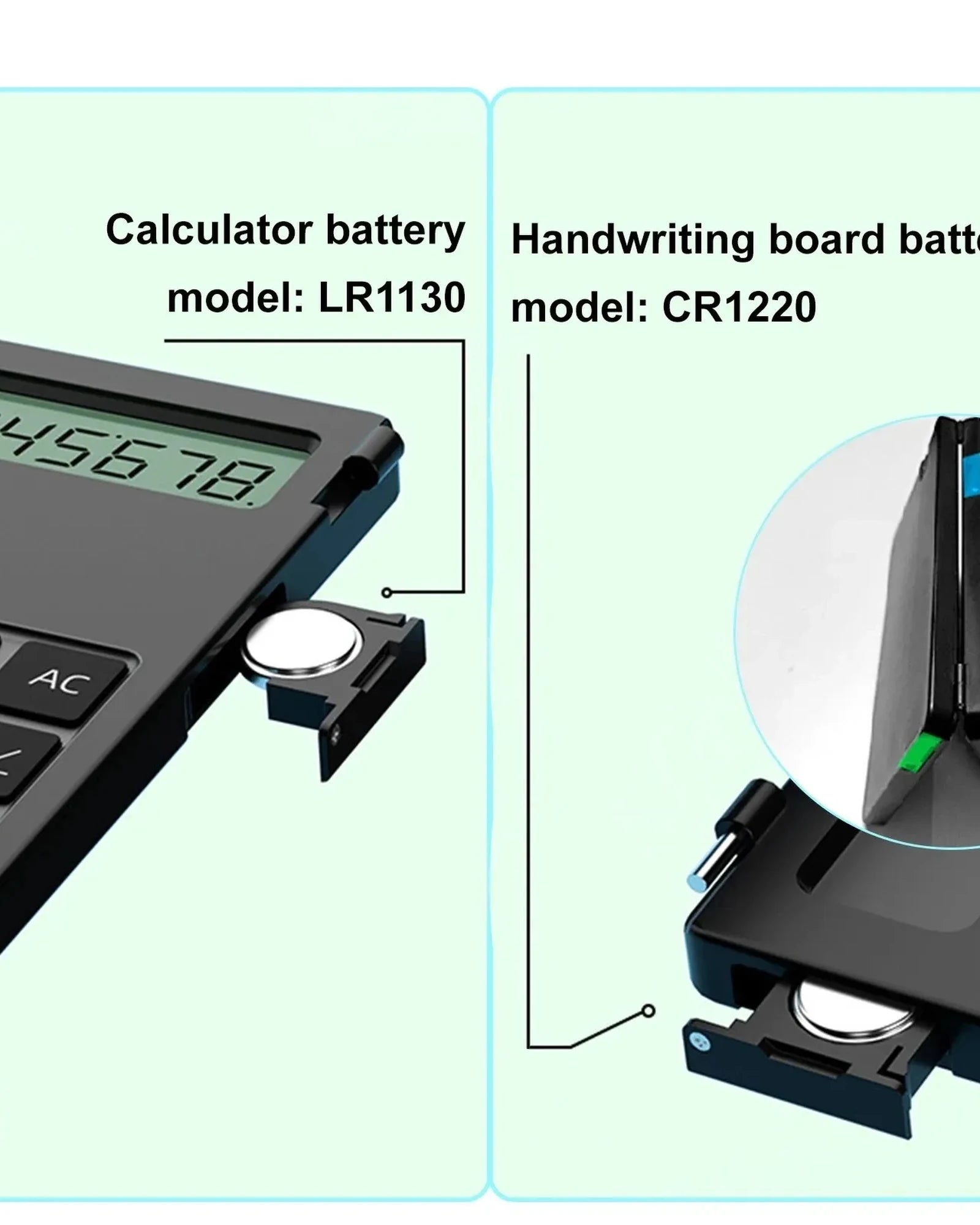 Custom calculator with erasable LCD notepad - 1