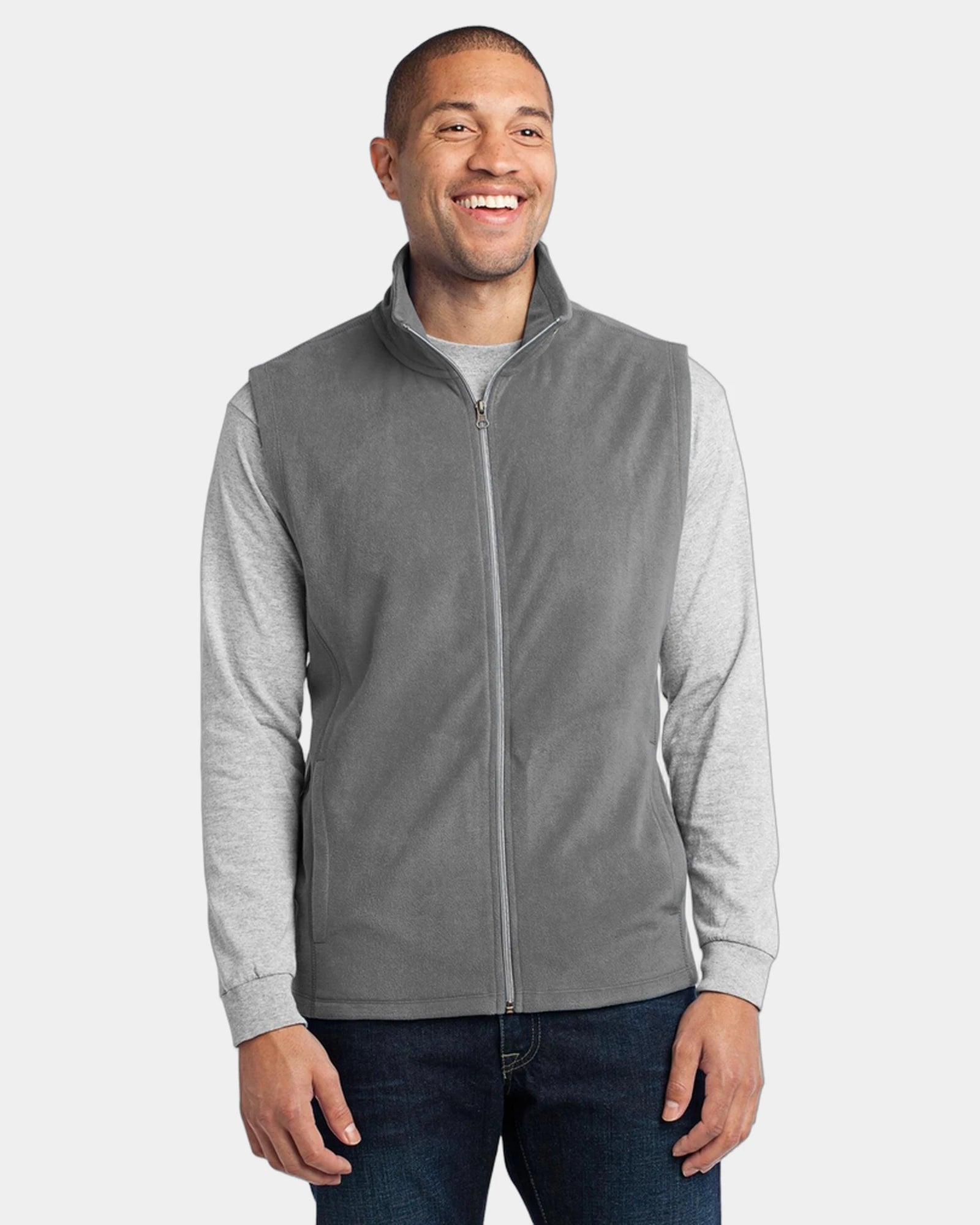 Custom polyester microfleece vest Port Authority - Pearl Grey