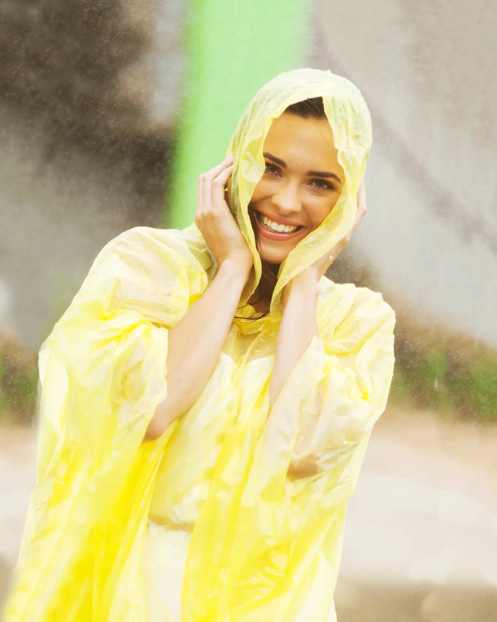 Custom flame-retardant vinyl rain poncho 50" x 80" - 1