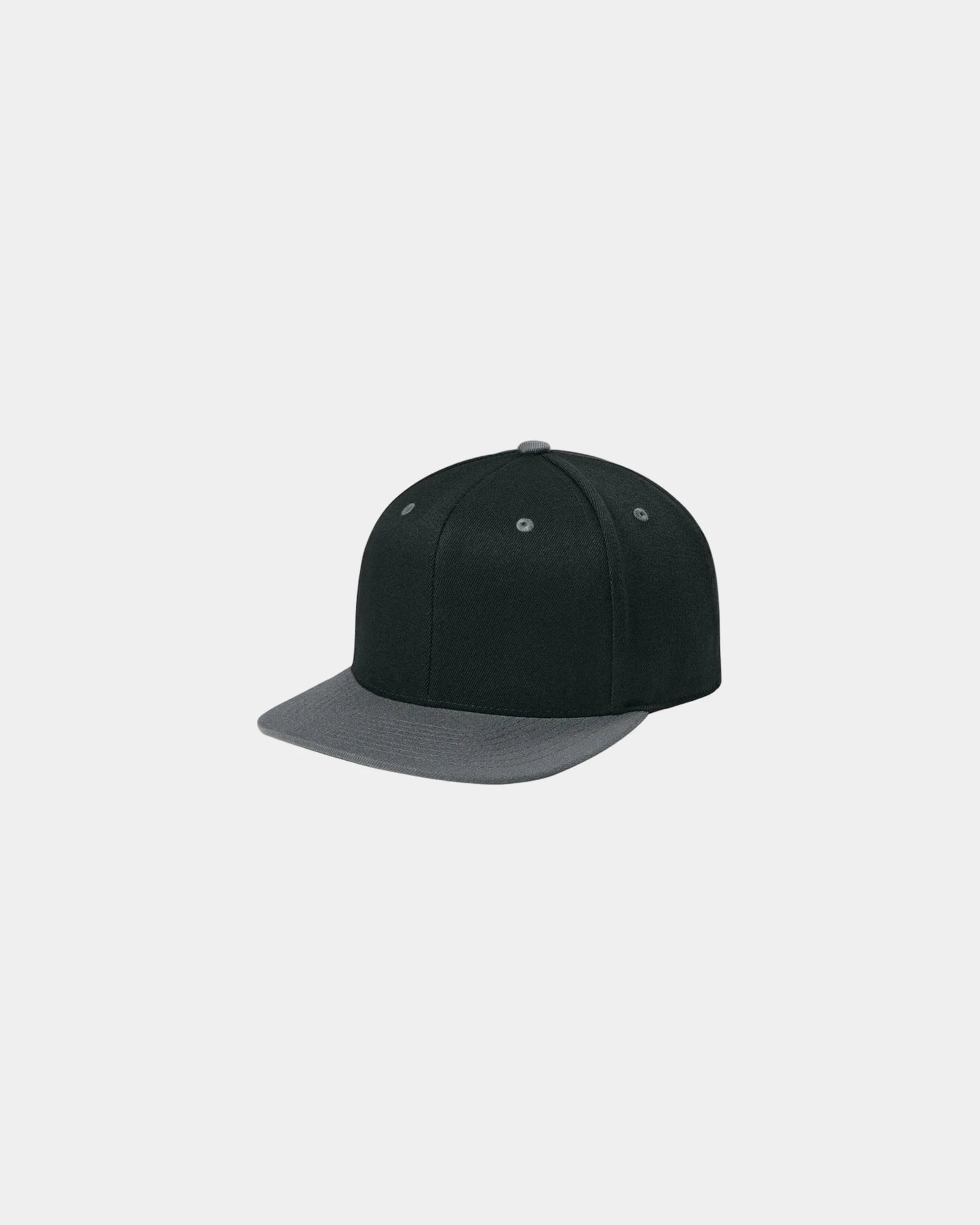 Custom structured snapback cap Flexfit 110 flat bill - Black/ Grey