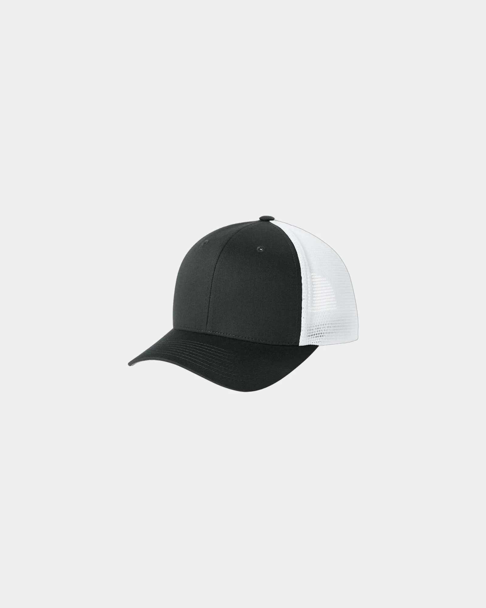 Custom mesh snapback cap Flexfit 110 trucker style - Black/ White
