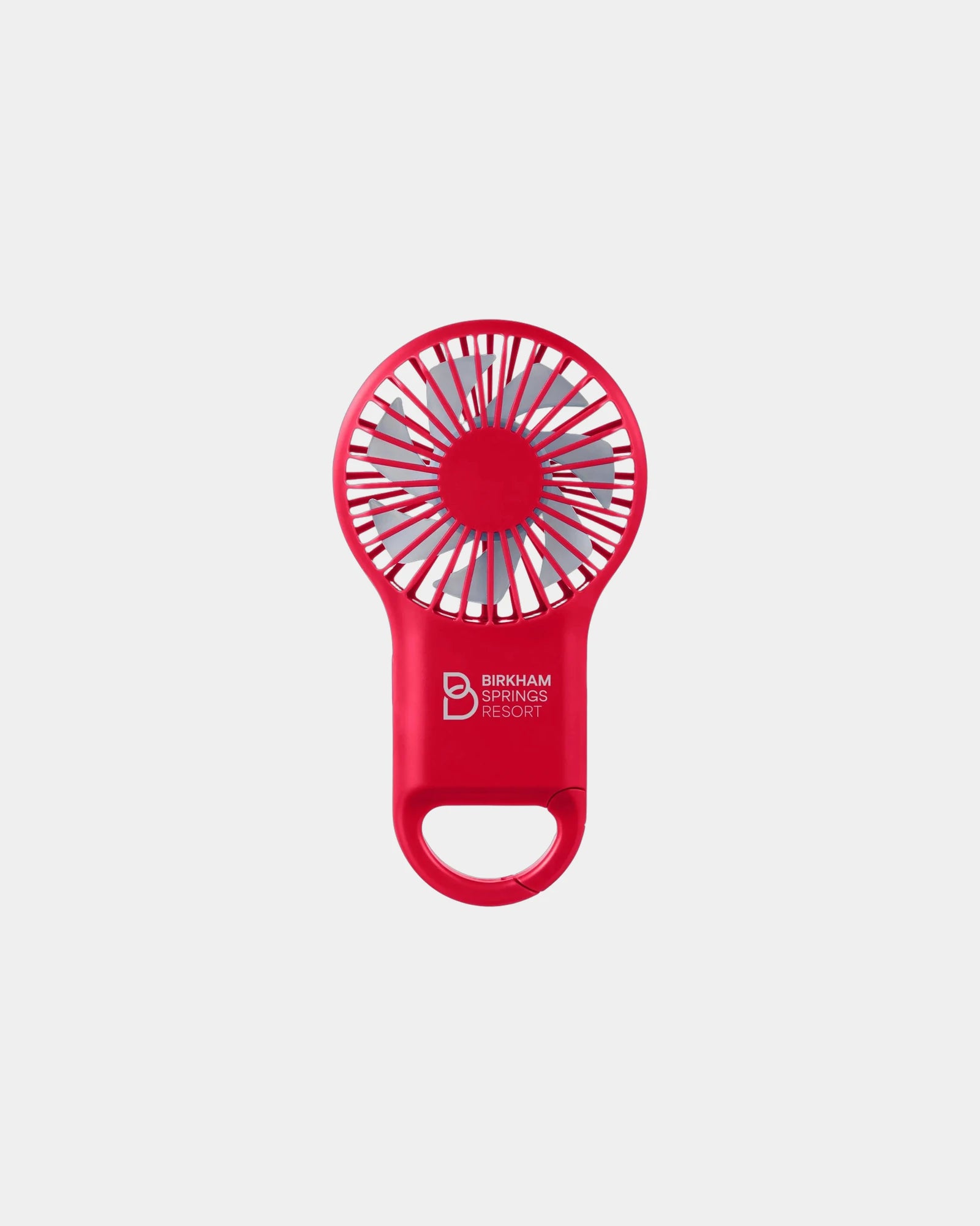 Custom rechargeable ABS clip-on USB fan - Cabana Red