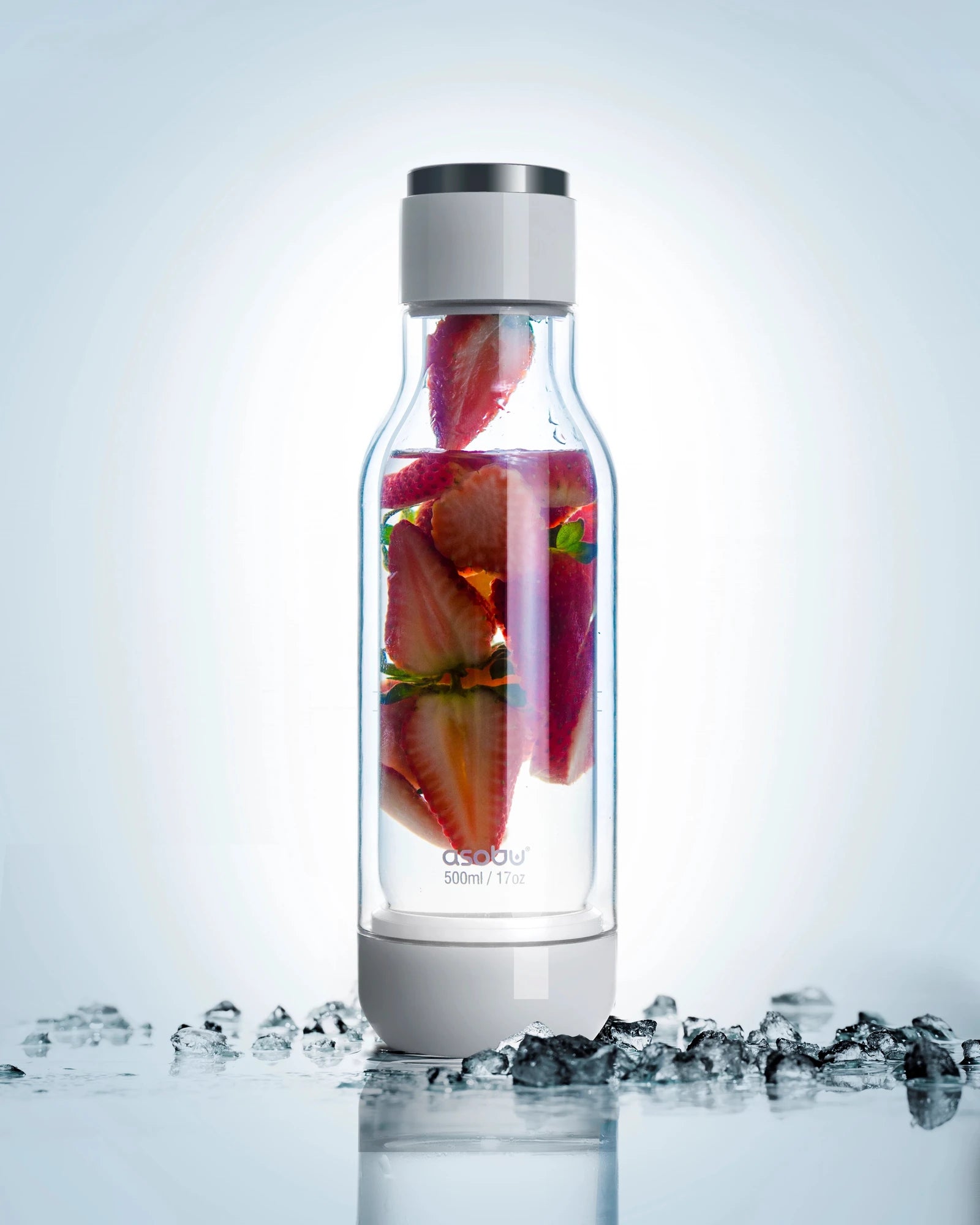 Custom insulated 17 oz Tritan and glass water bottle - 1