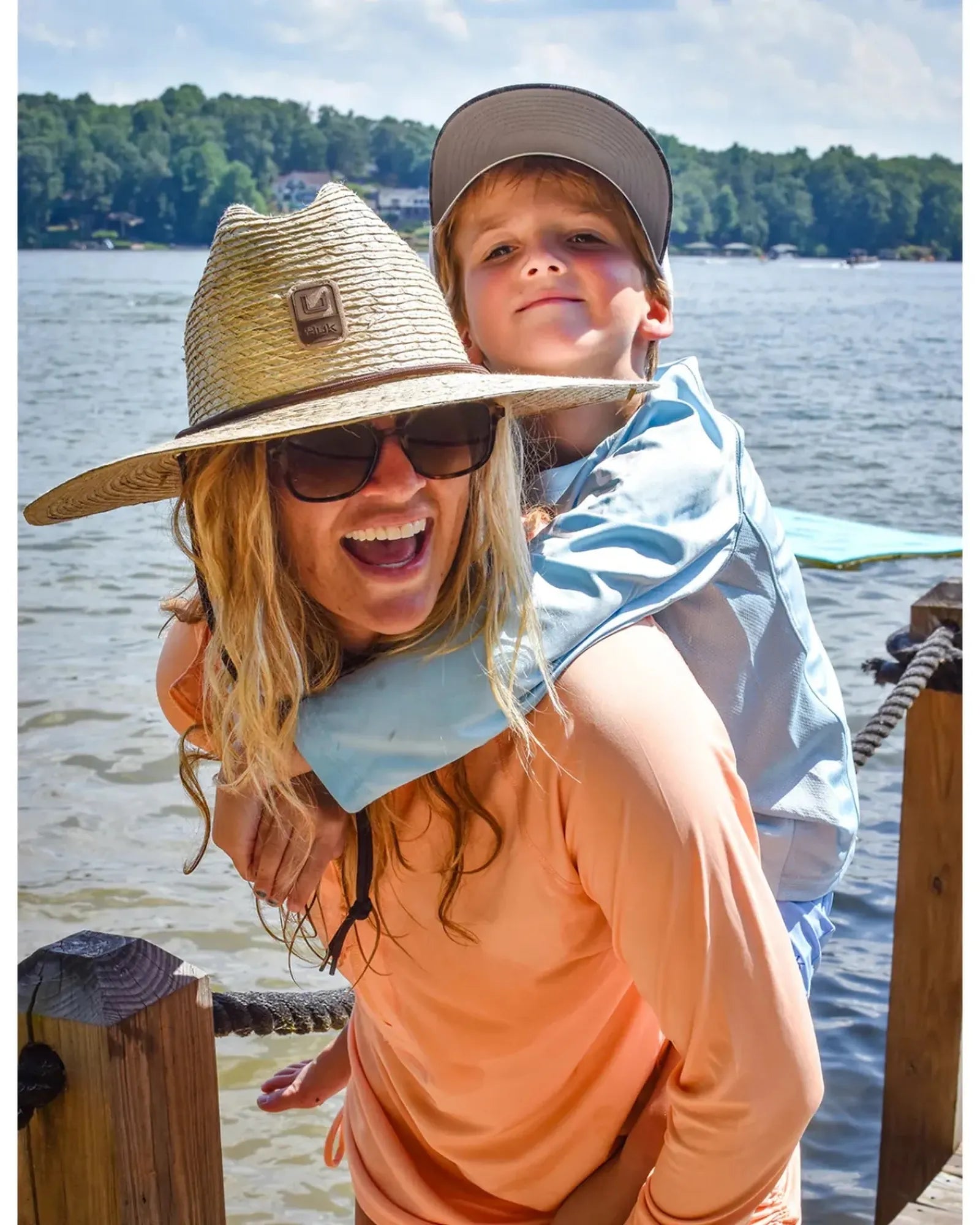 Custom packable palm straw hat with logo print - 1