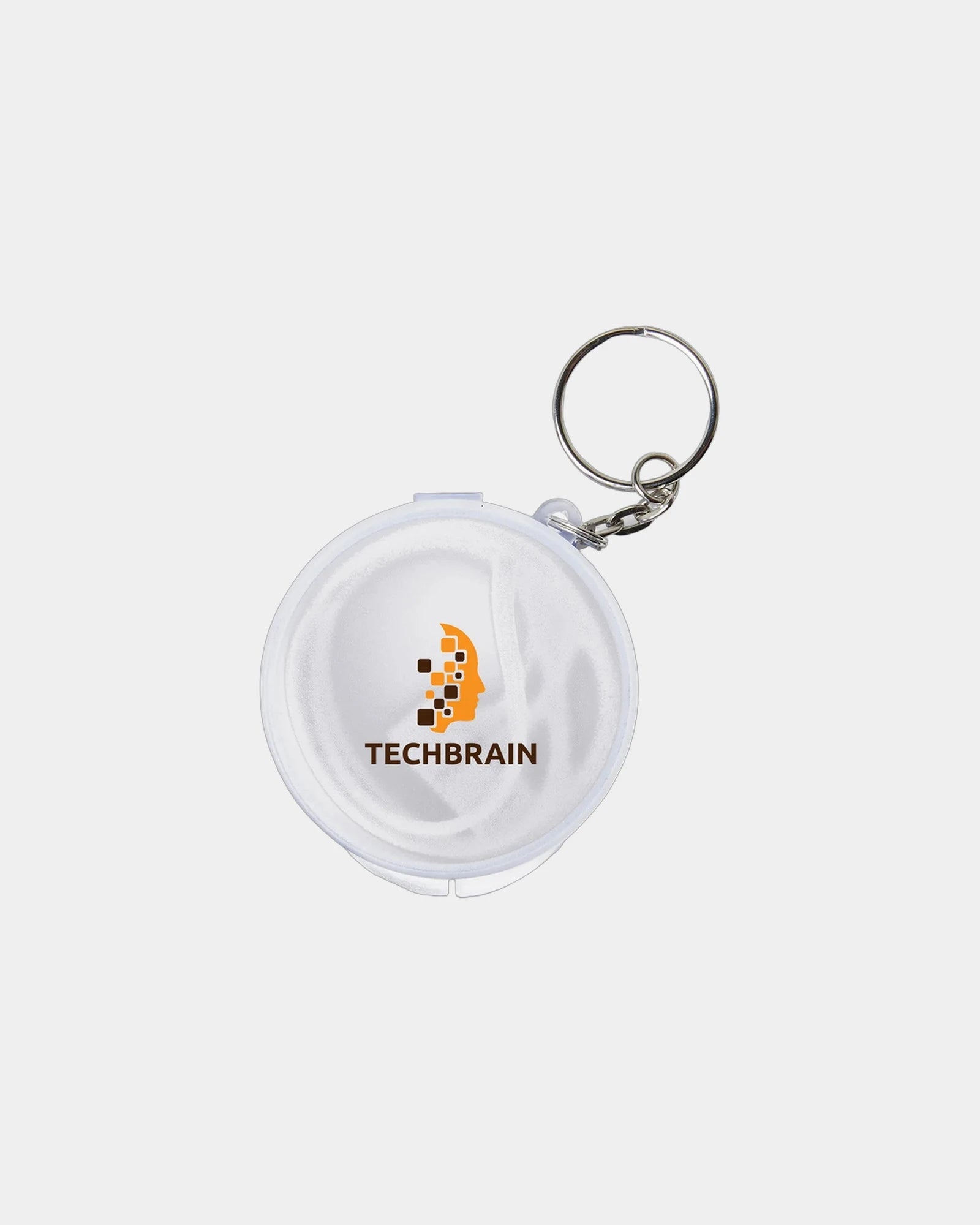 Custom silicone earbud and eyewear leash with key ring - White