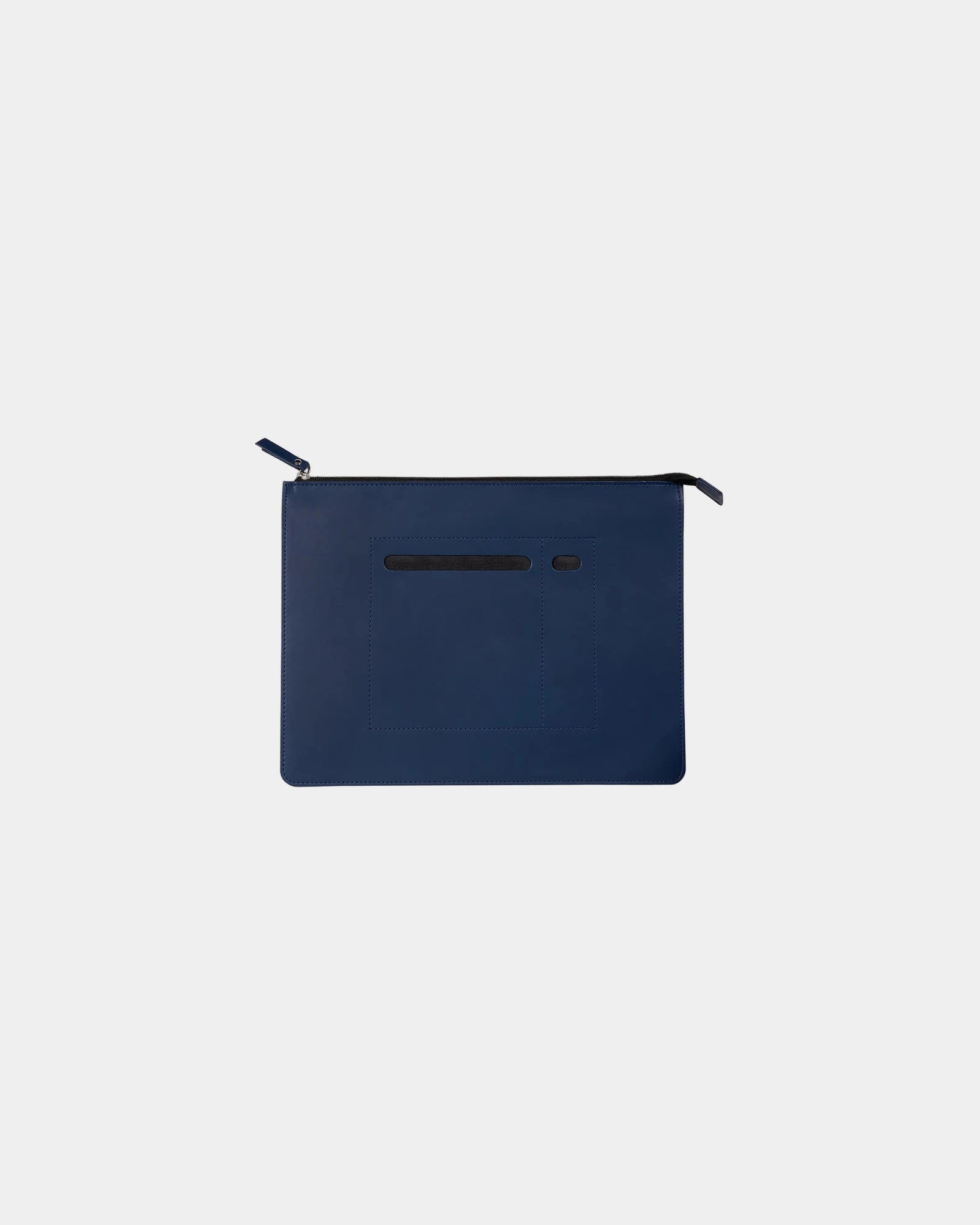Custom PU zippered file folder document organizer - Blue-Navy