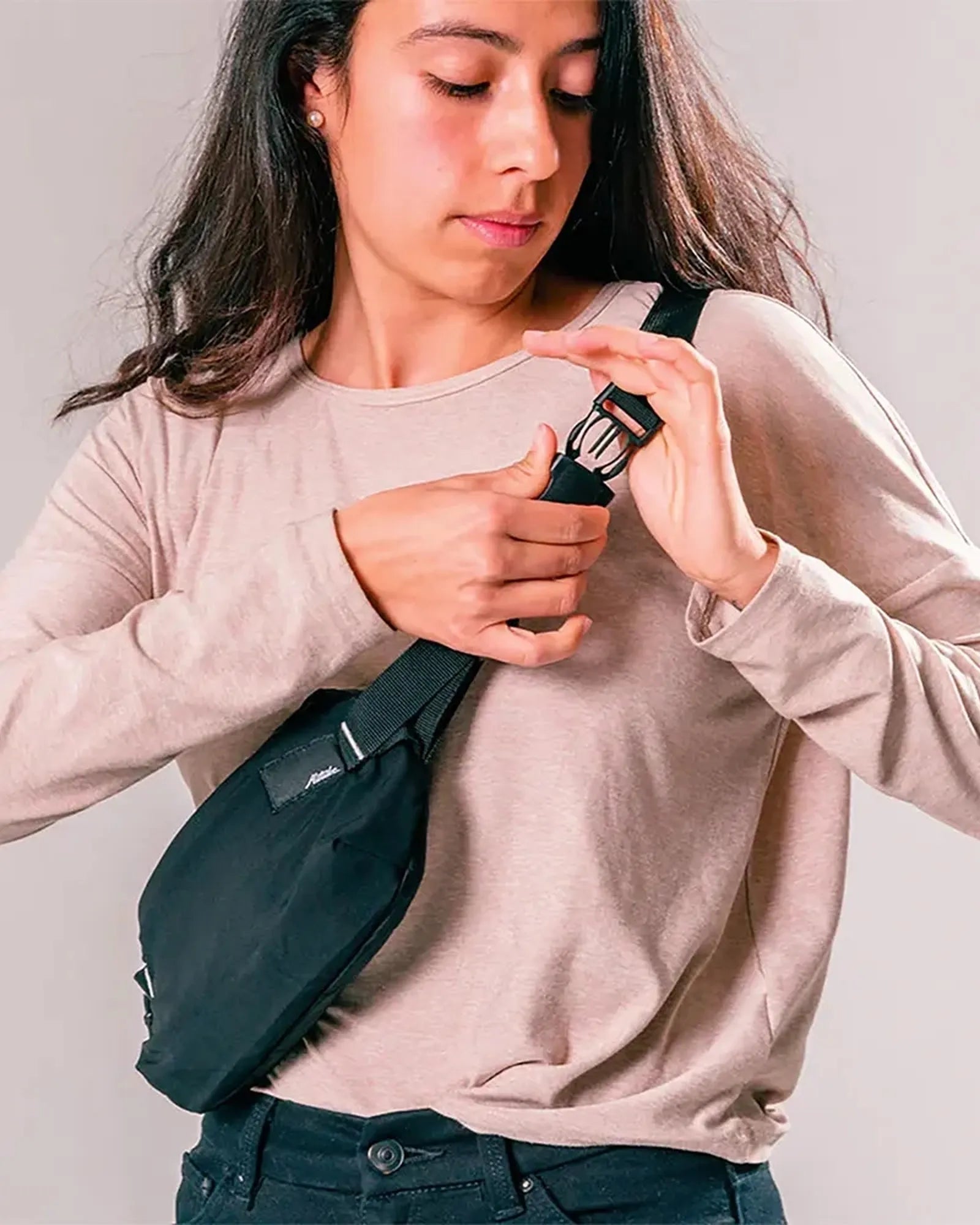 Custom recycled nylon packable sling bag - 7