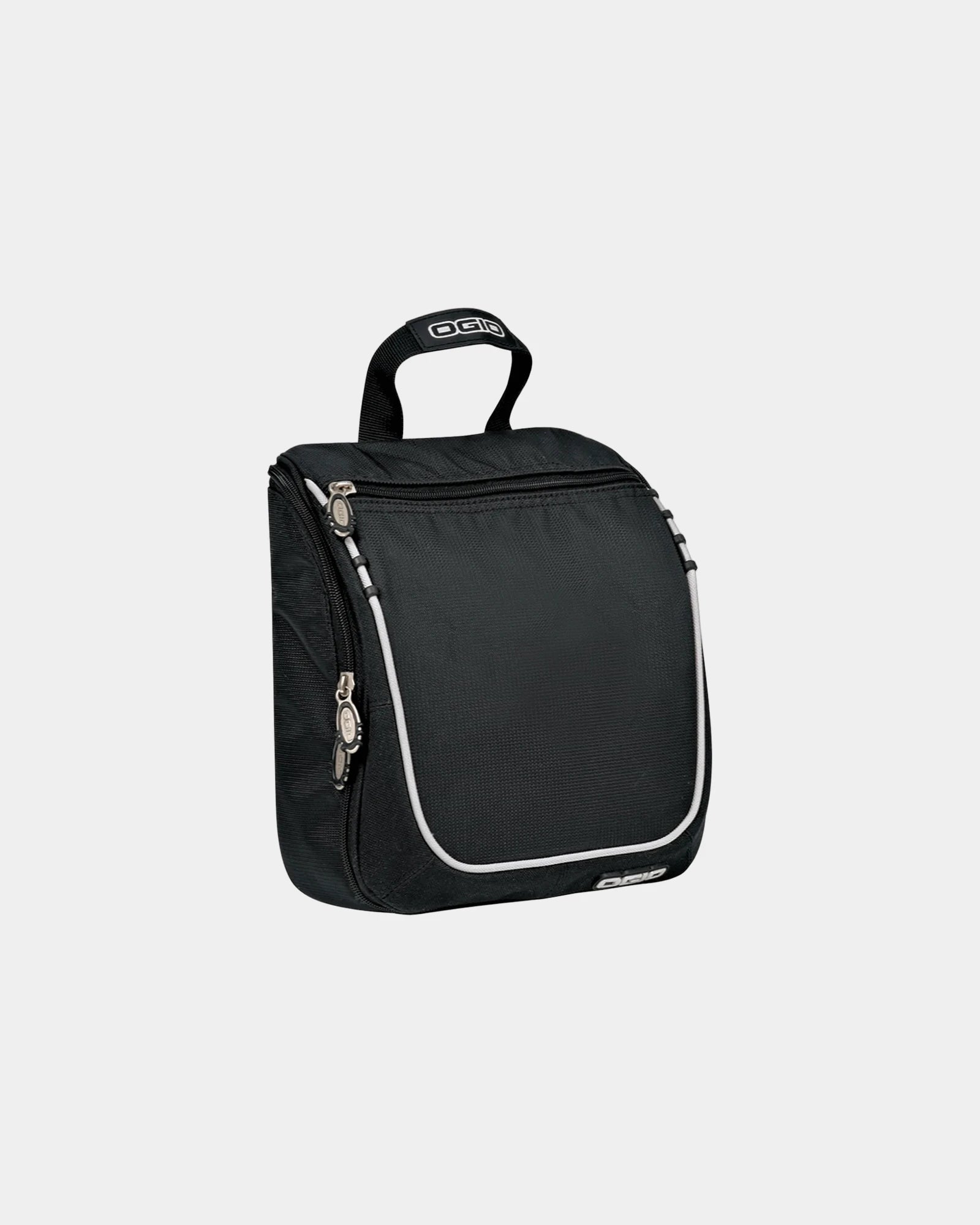 Custom polyester toiletry bag with swivel hook mount - 1