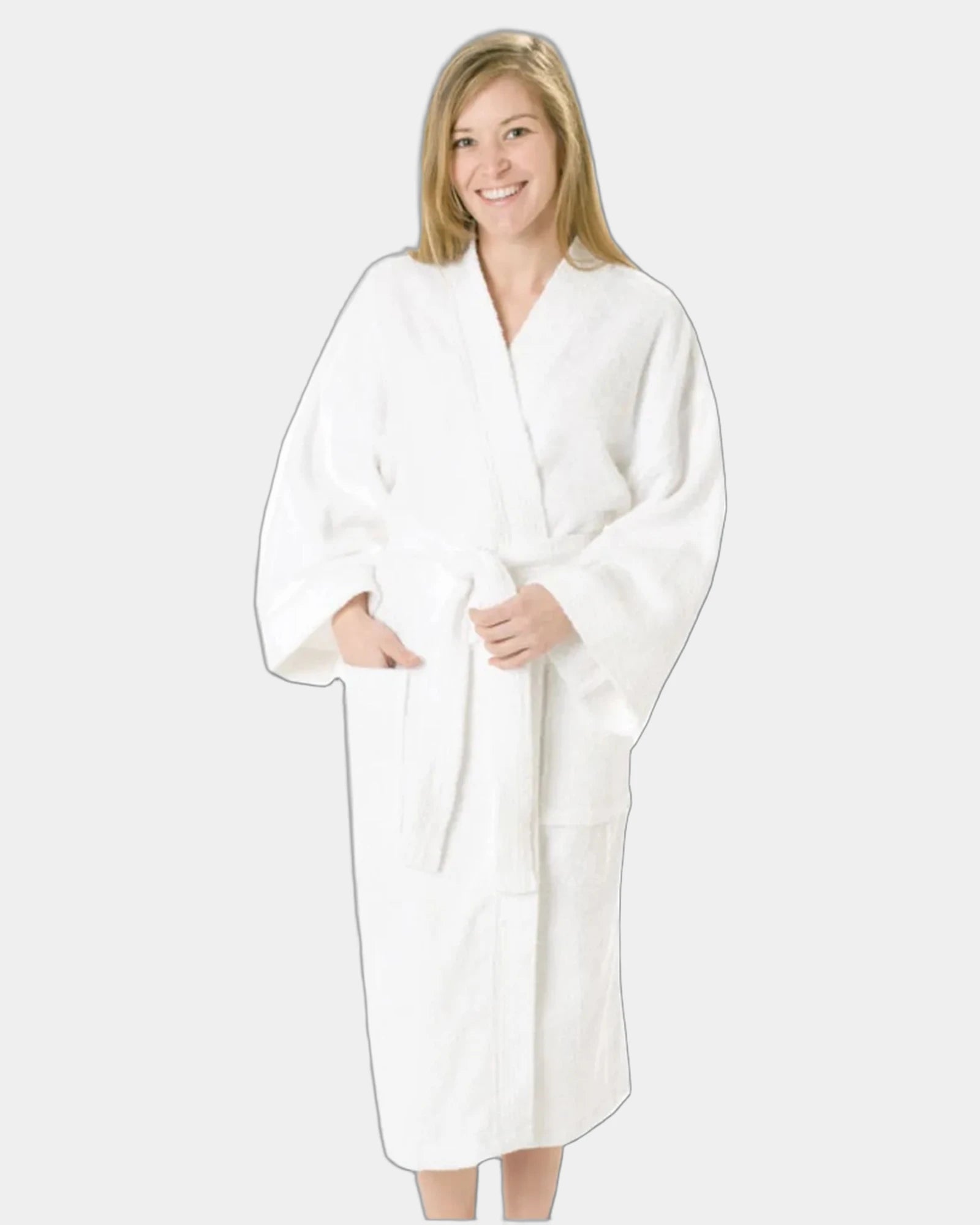 Custom cotton terry loop 48" bath robe - 1