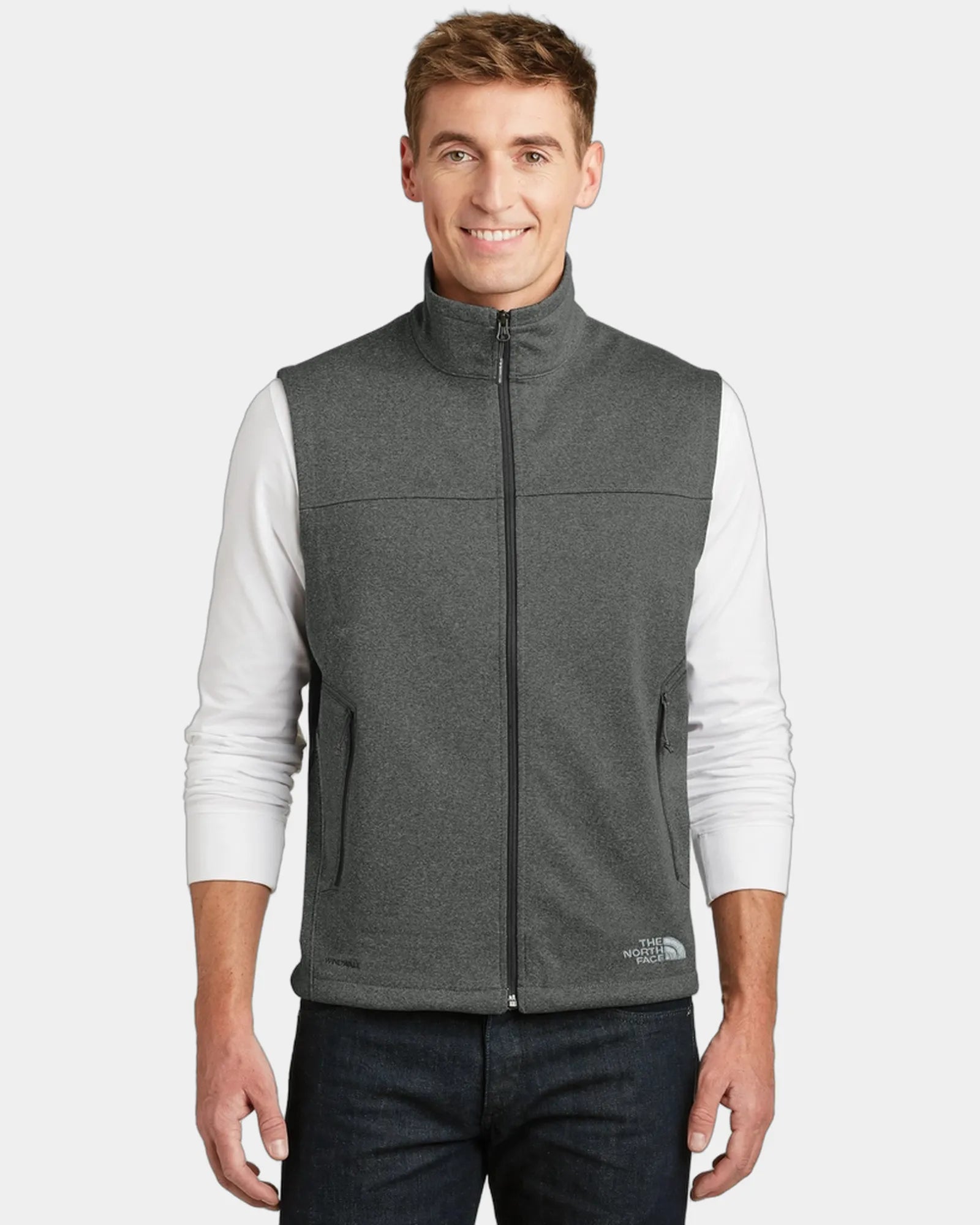 Custom recycled soft shell vest The North Face Ridgewall - Tnf Dark Grey Heather