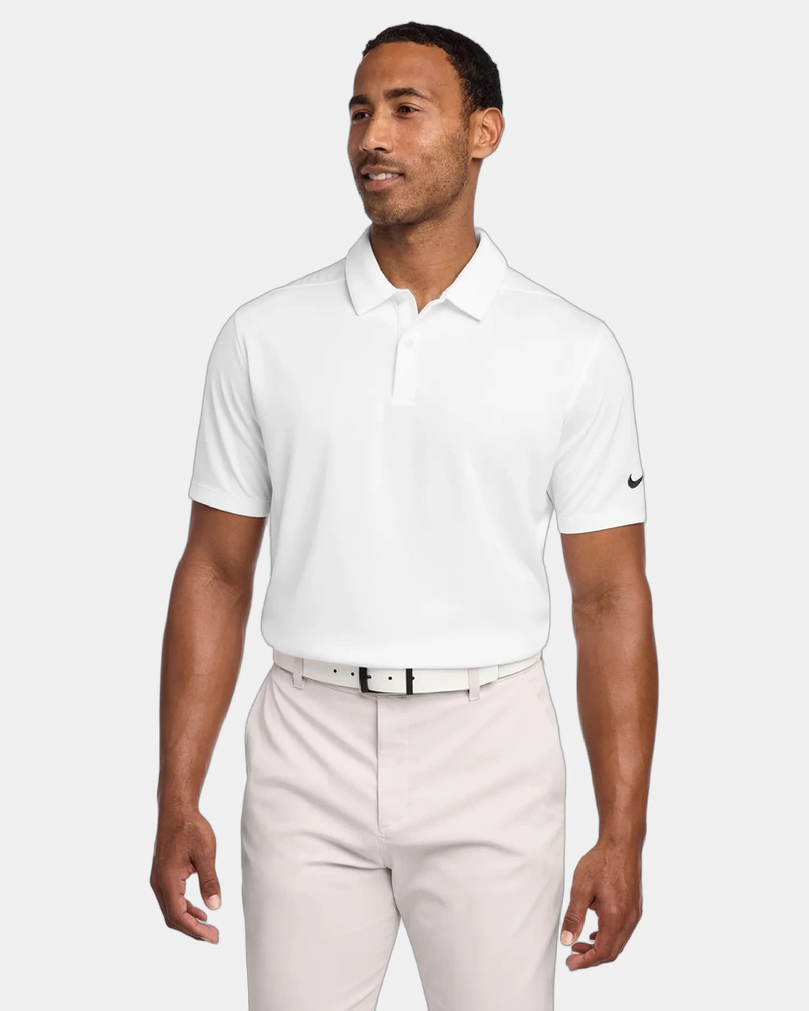 Custom recycled polyester polo Nike Dry Essential - White
