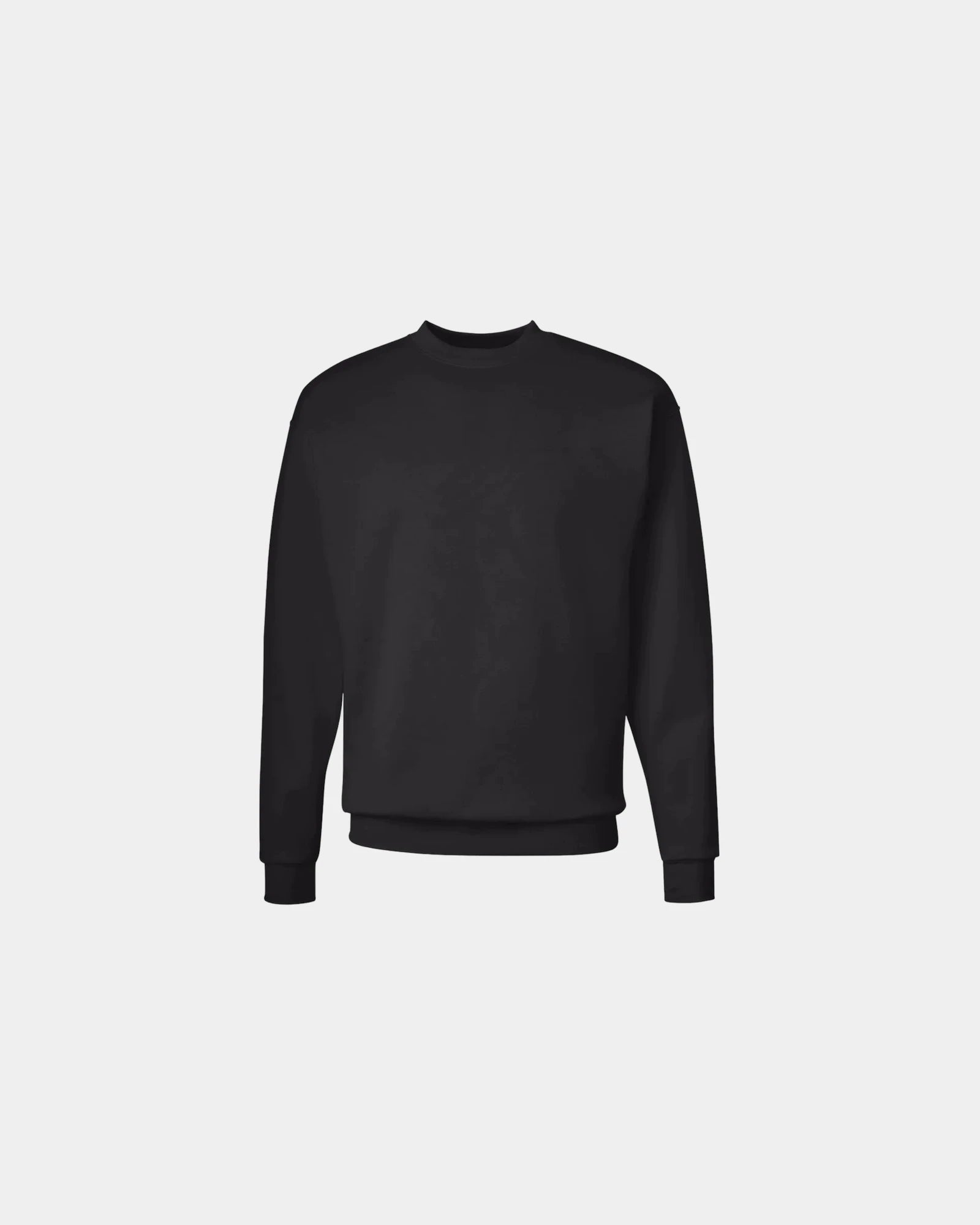 Custom midweight cotton-blend crewneck sweatshirt - Black