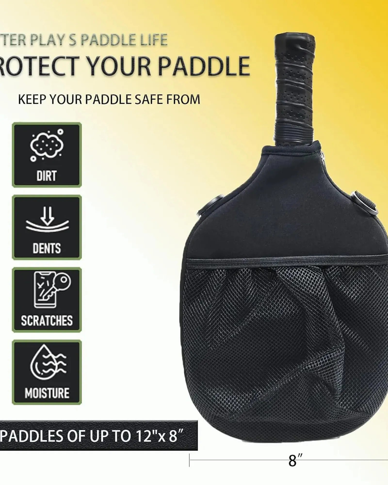 Custom wooden pickleball paddle & ball set with bag - 1