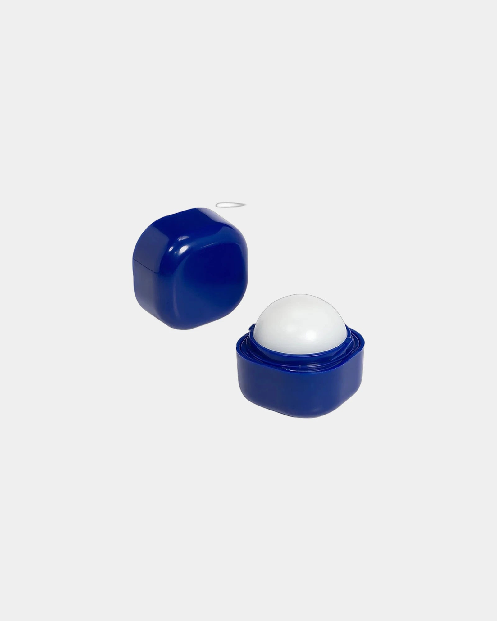 Custom vanilla cube lip balm moisturizer, ABS plastic - Blue