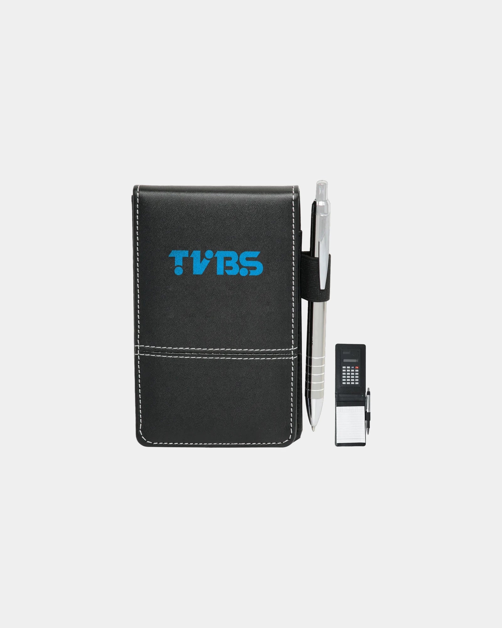 Custom leatherette pocket jotter with calculator - 1