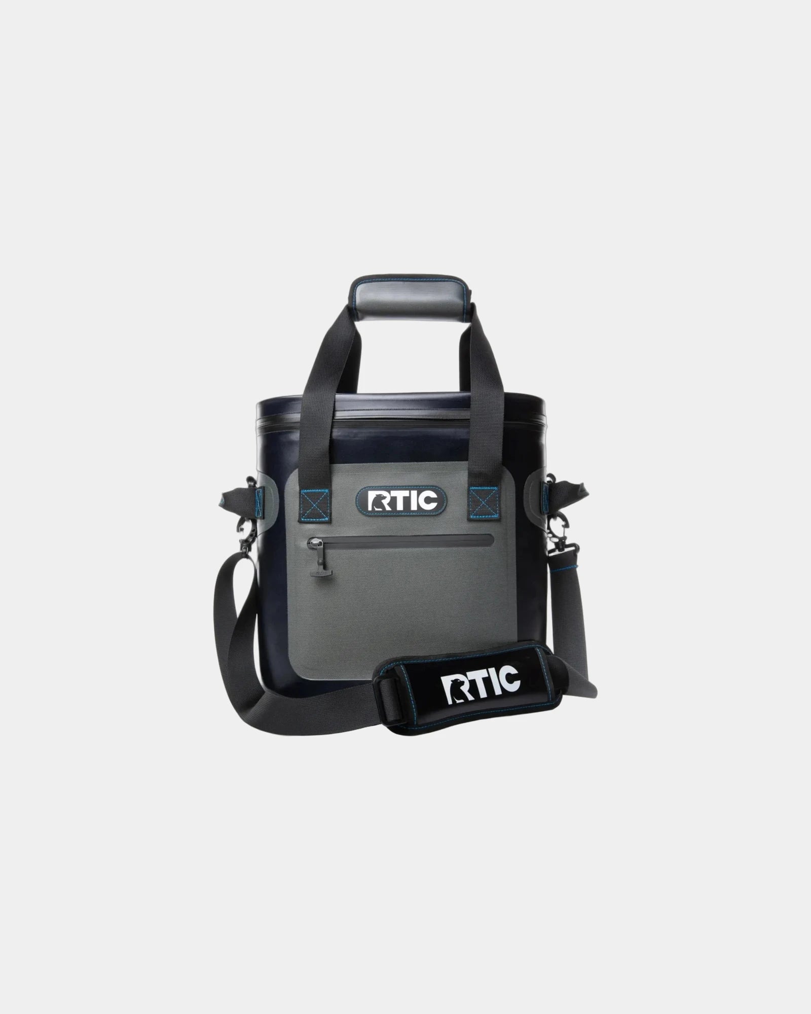 Custom insulated 20-can soft cooler bag - Blue & Grey