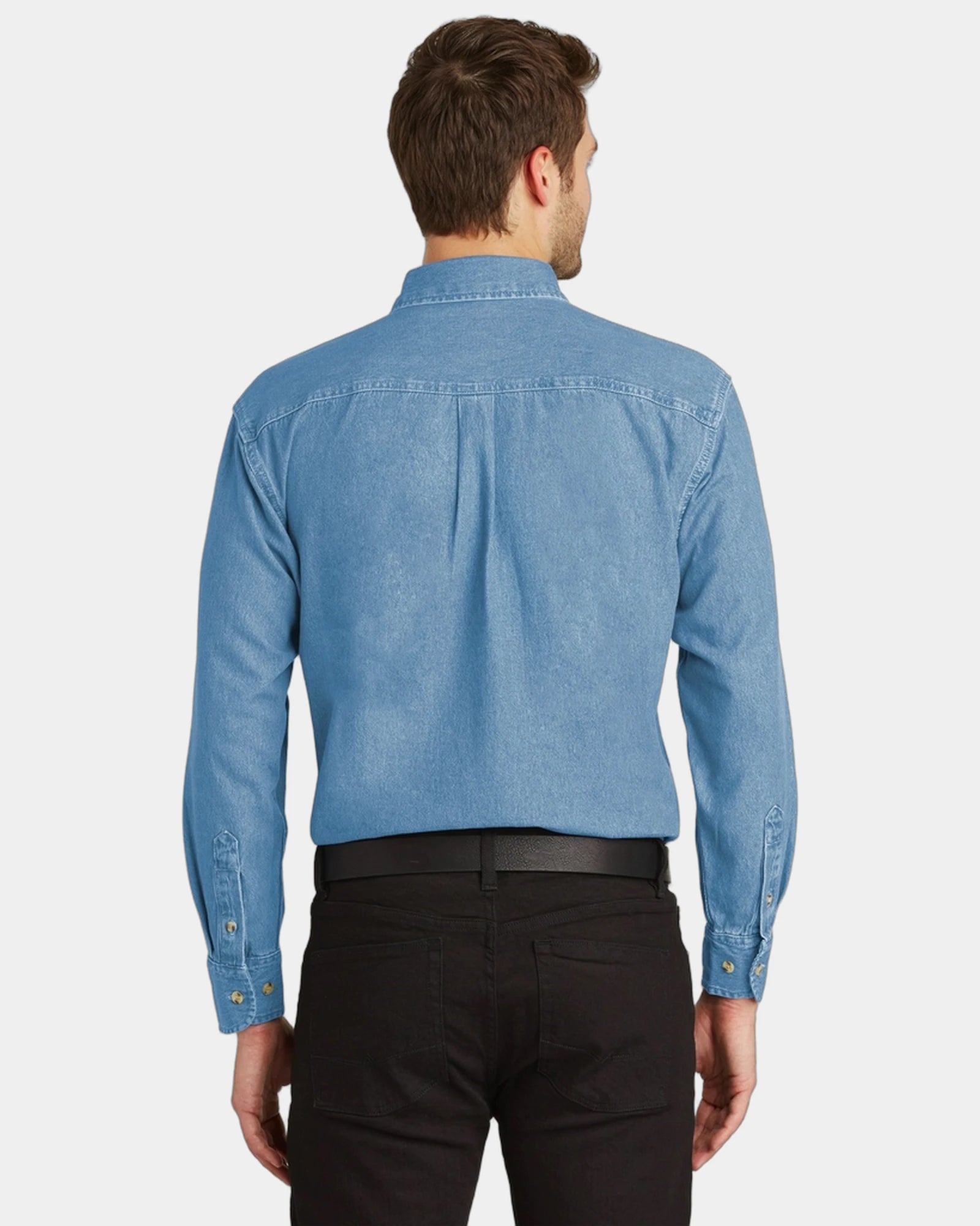 Custom denim shirt Port Authority long sleeve - 1